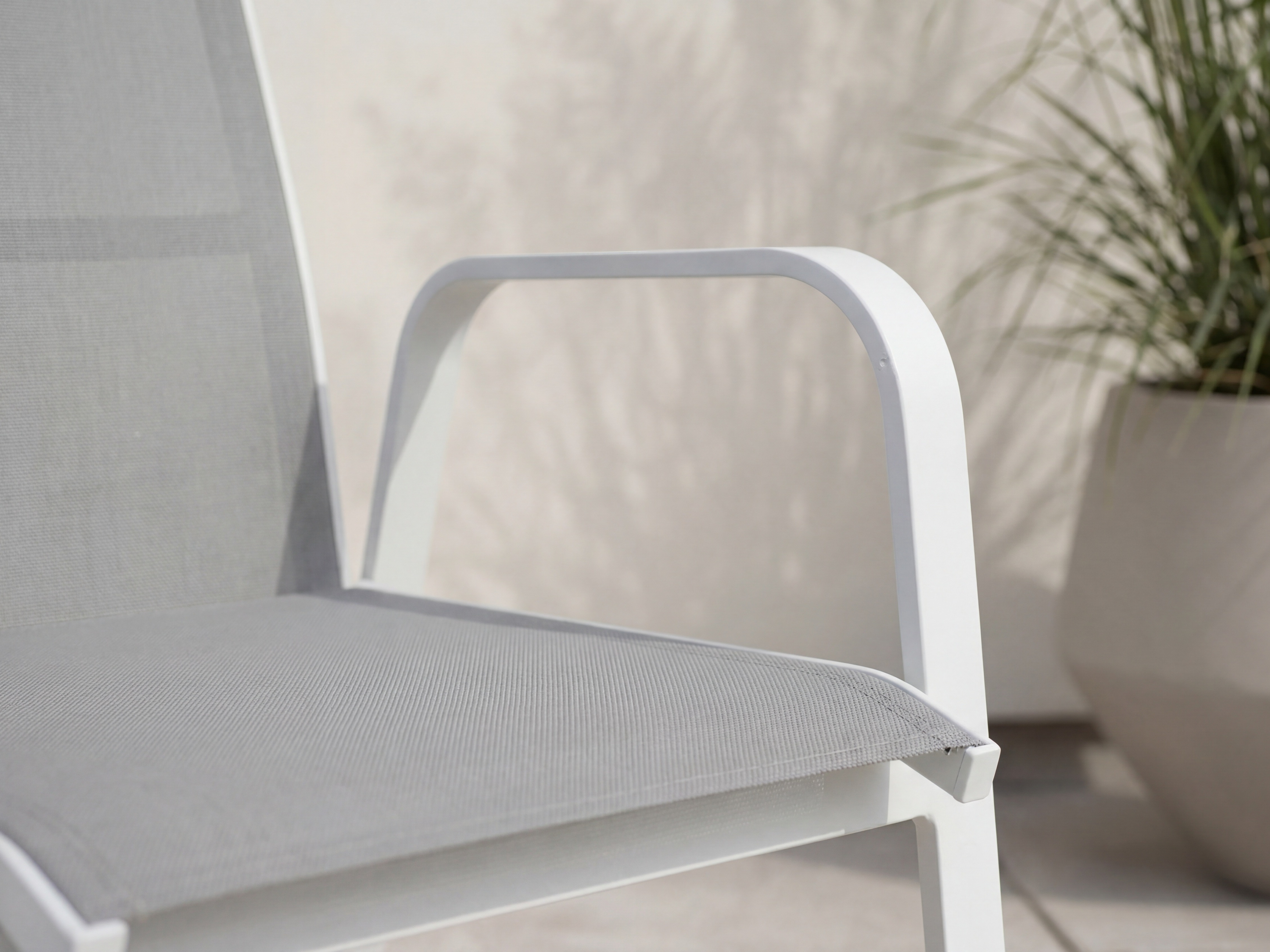 Sedia per esterni Dallas 2776 (Bianco + Grigio)