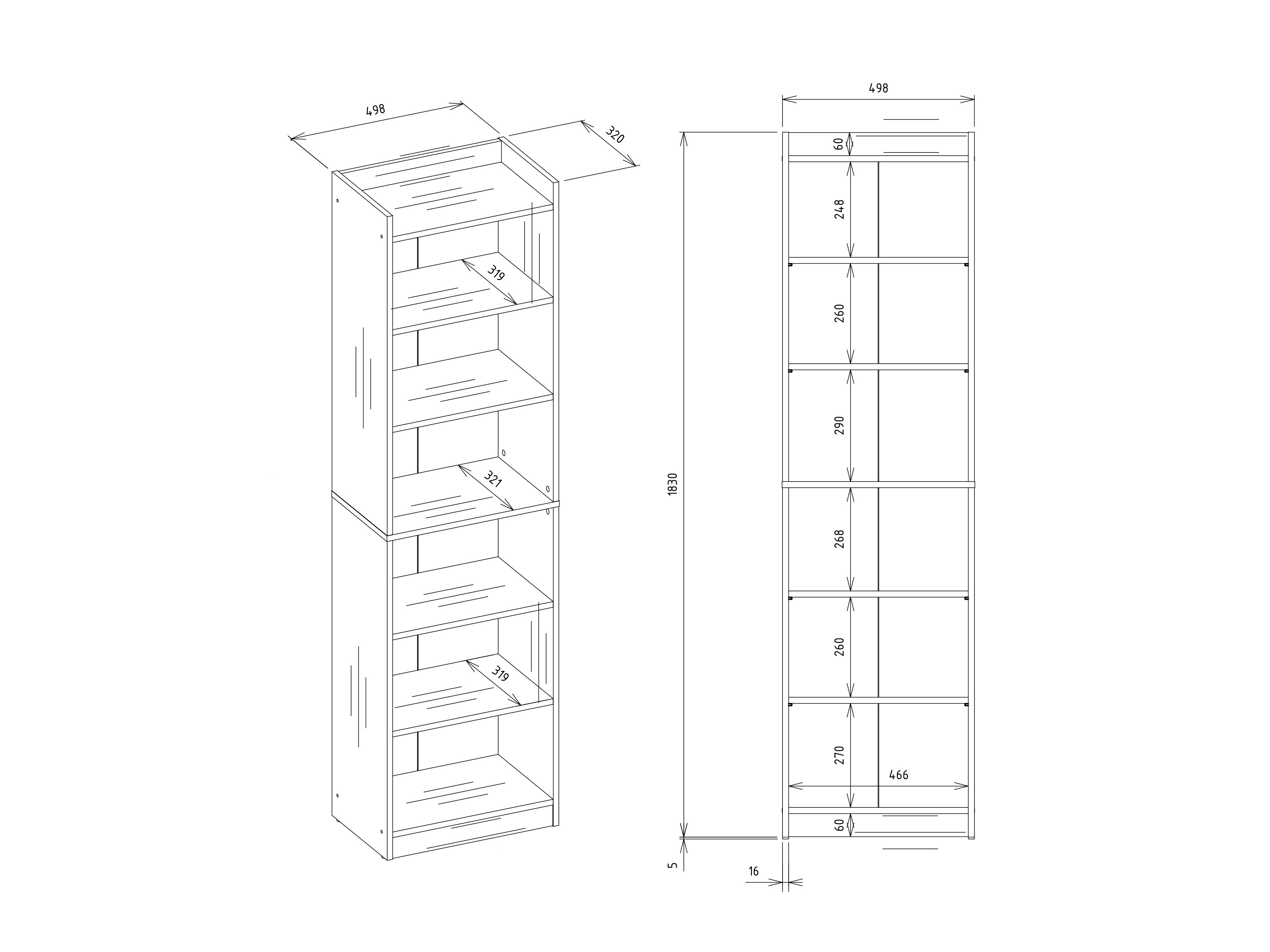Scaffale Mandeville 380 (Bianco)