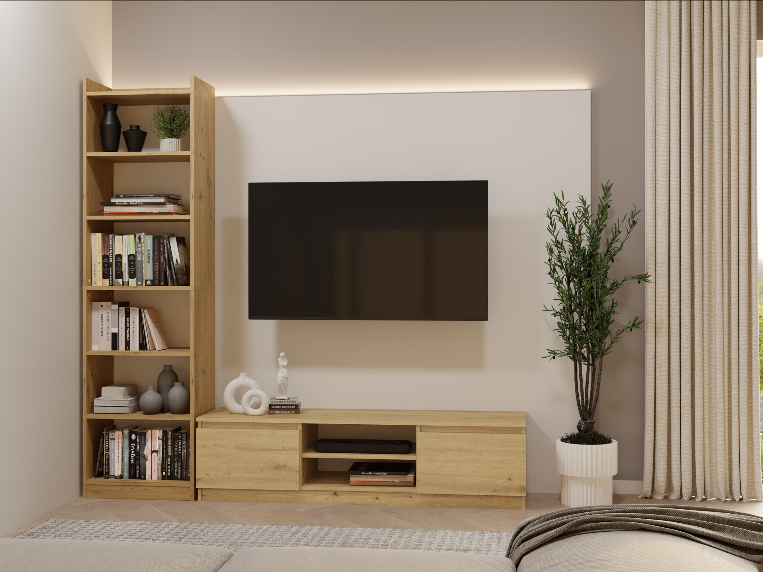 Scaffale Mandeville 380 (Rovere Artisan)