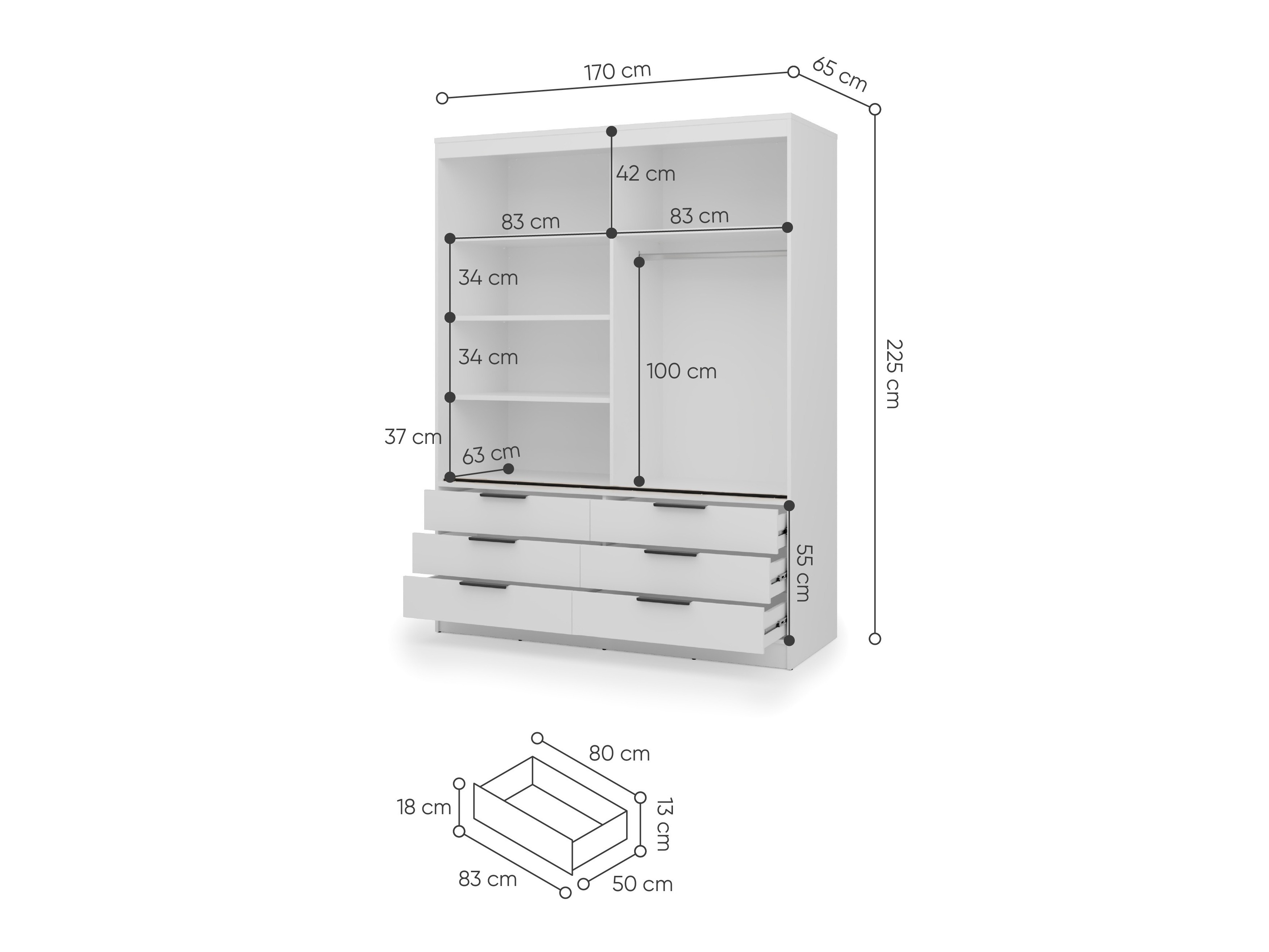 Armadio Fresno 183 (Bianco)