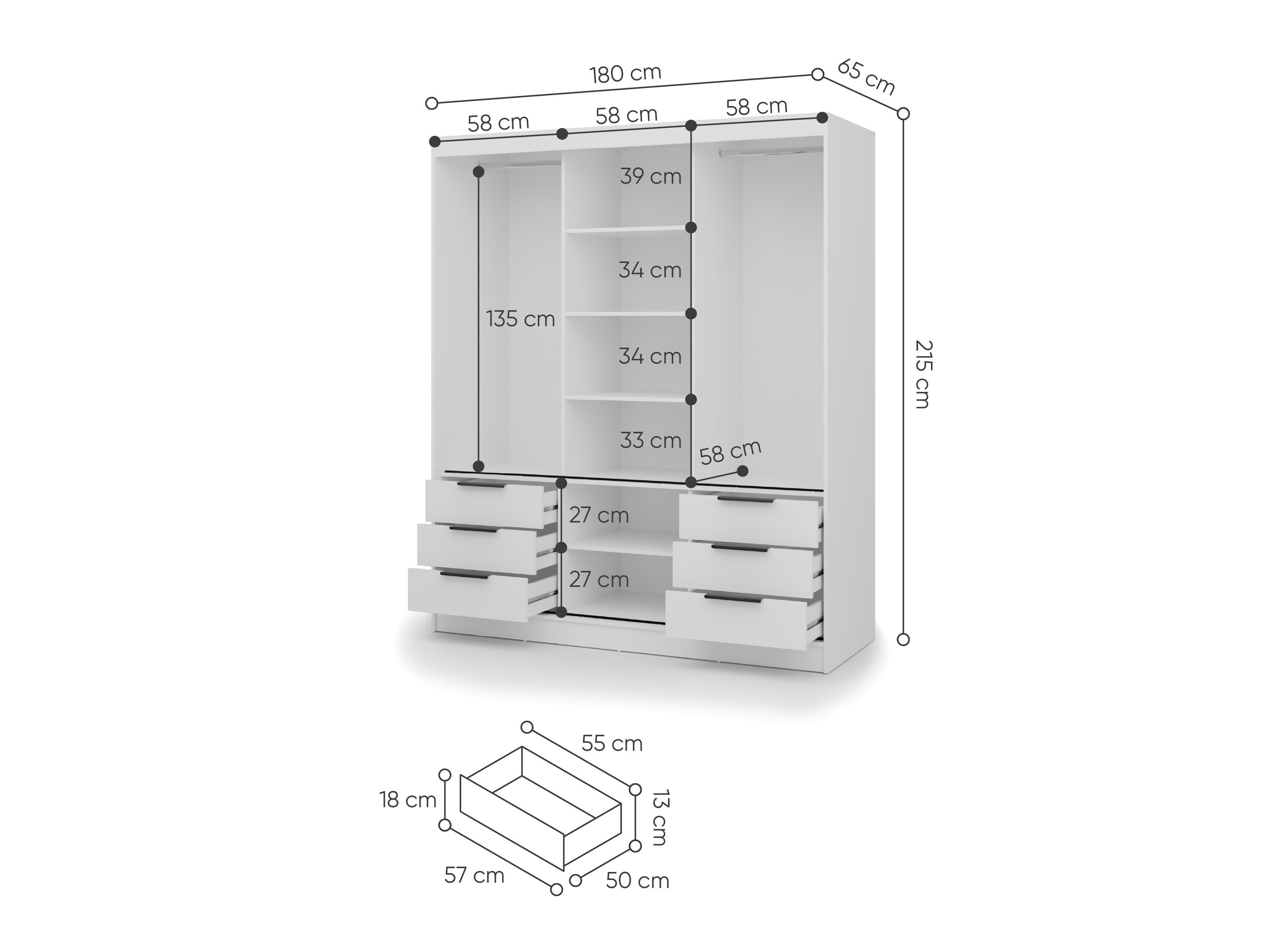 Armadio Fresno 184 (Bianco)