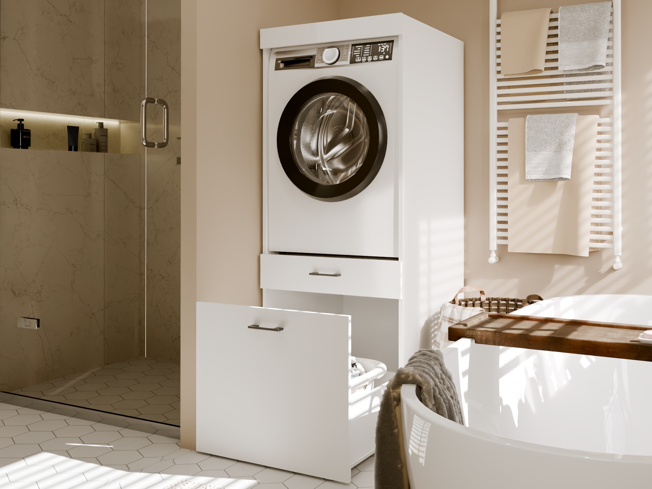 Mensola del bagno Balelbo 110 (Bianco)