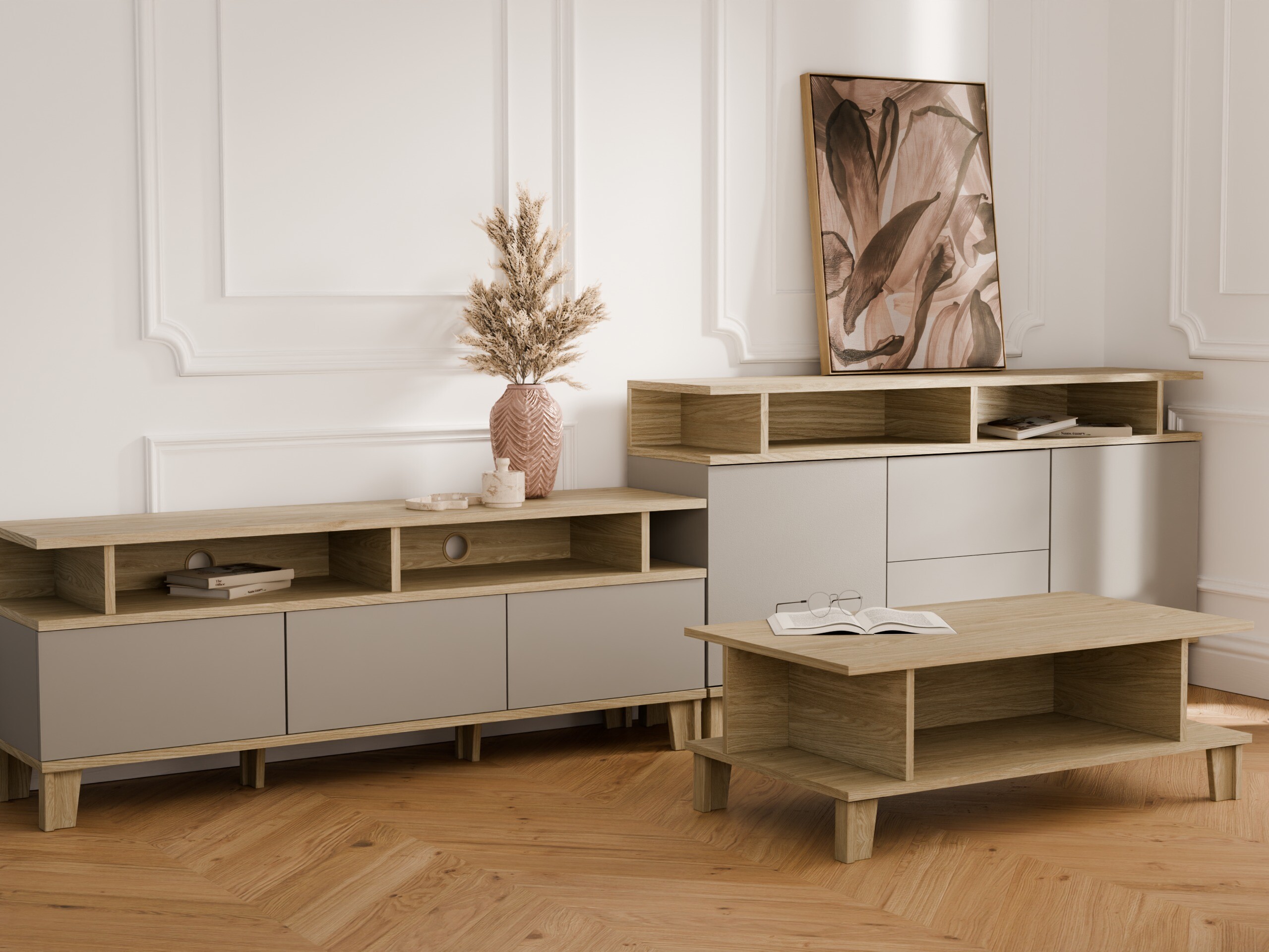 Cassettiera Evarveru 105 (Grigio)
