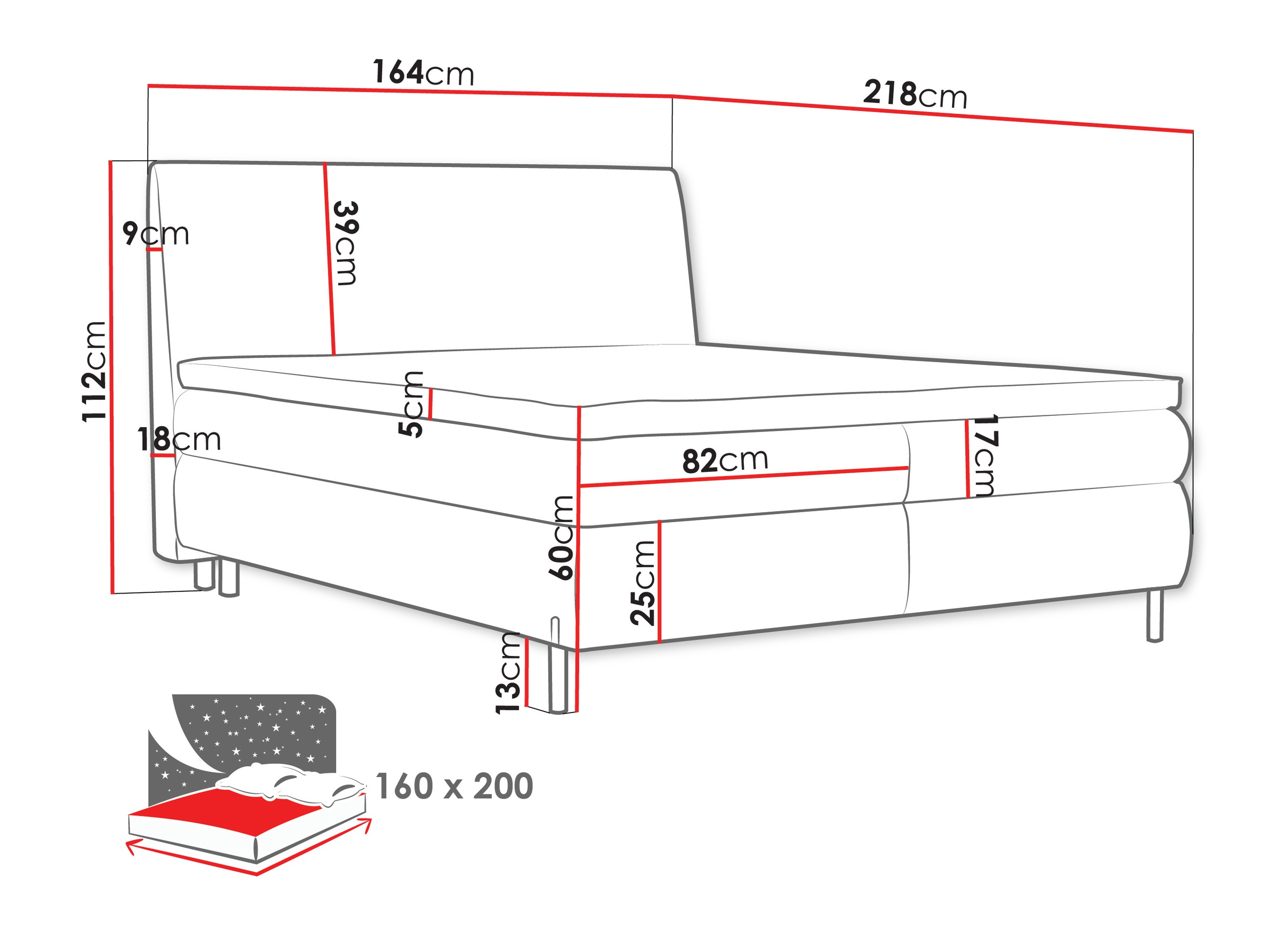 Letto continentale Portage 113 (Adventure 06)