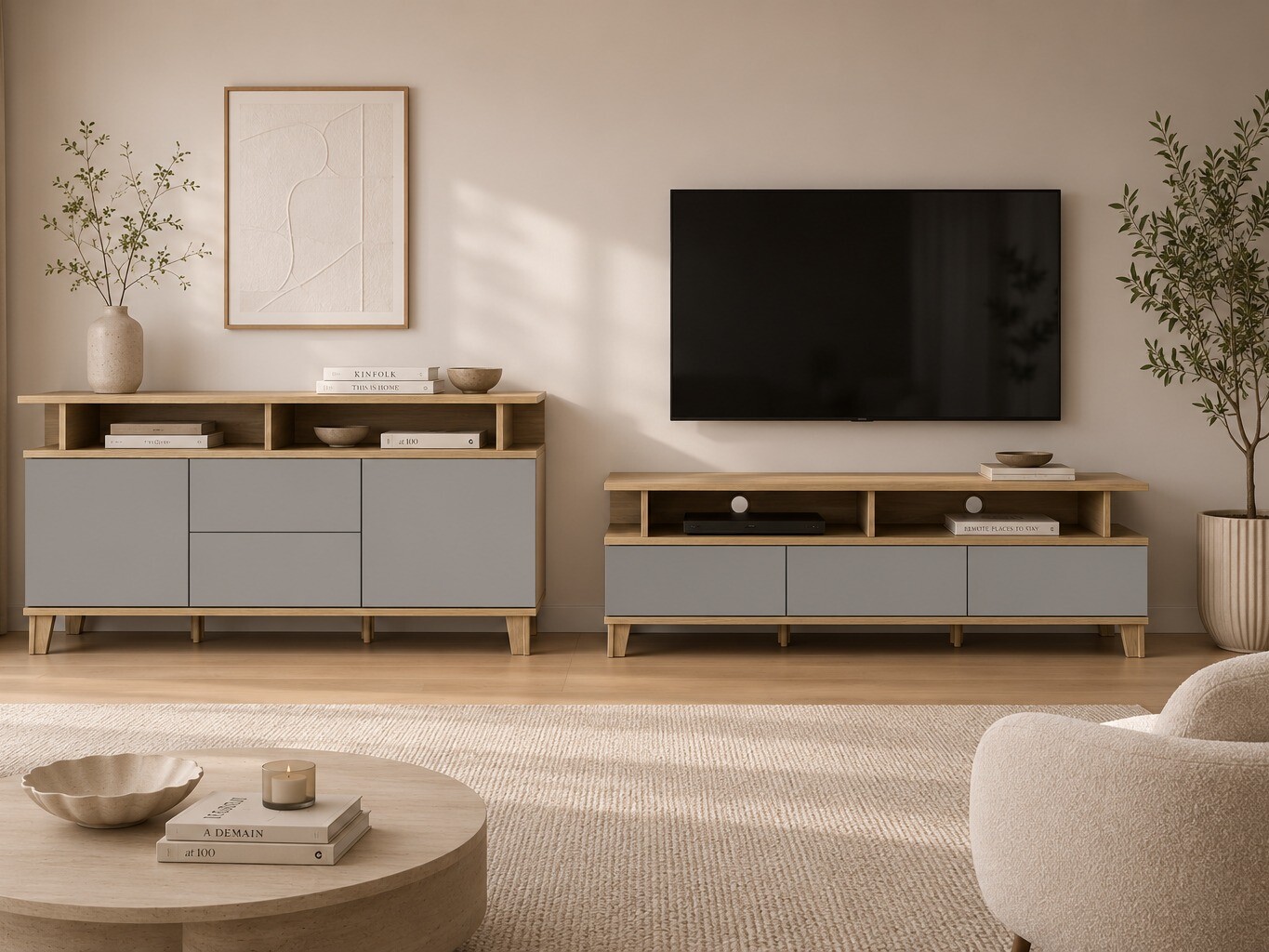 Mobile porta TV Evarveru 101 (Grigio)