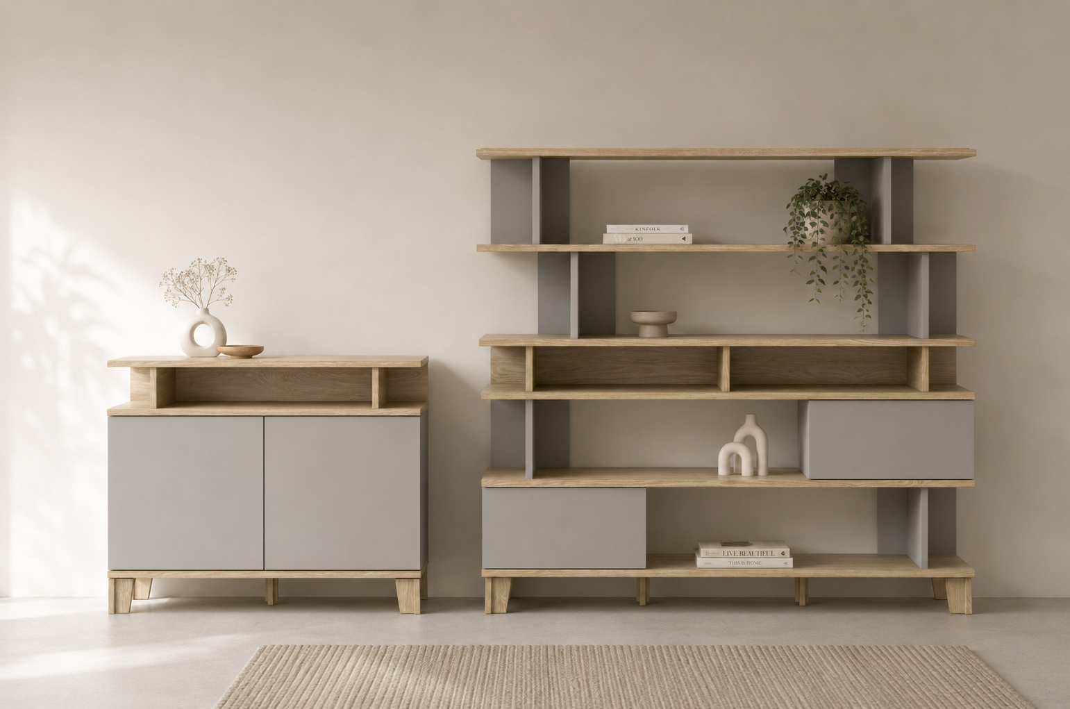 Scaffale Evarveru 104 (Grigio)
