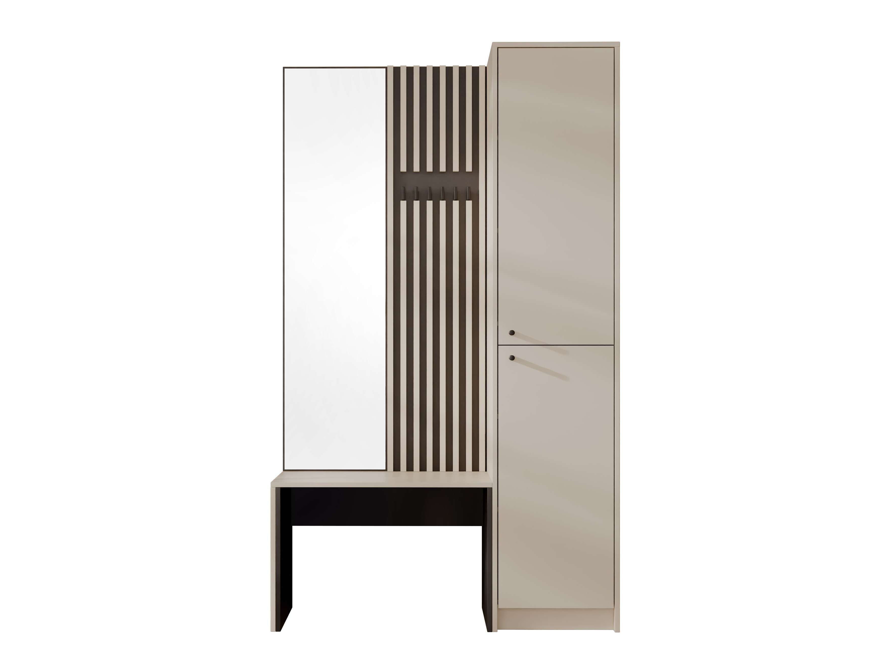Set arredo da corridoio Comfivo Nomas (Beige + Nero)