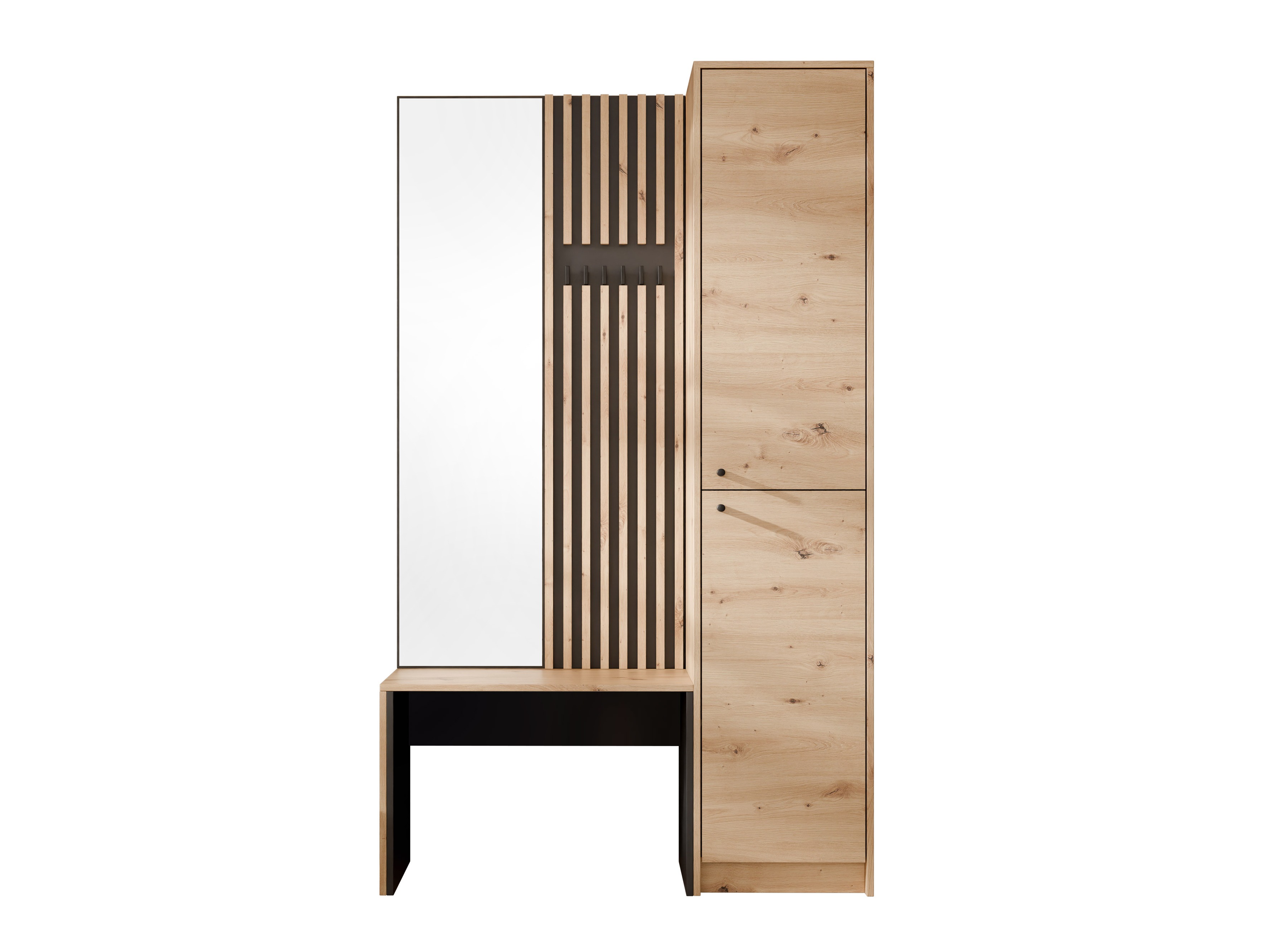 Set arredo da corridoio Comfivo Nomas (Rovere Artisan + Nero)
