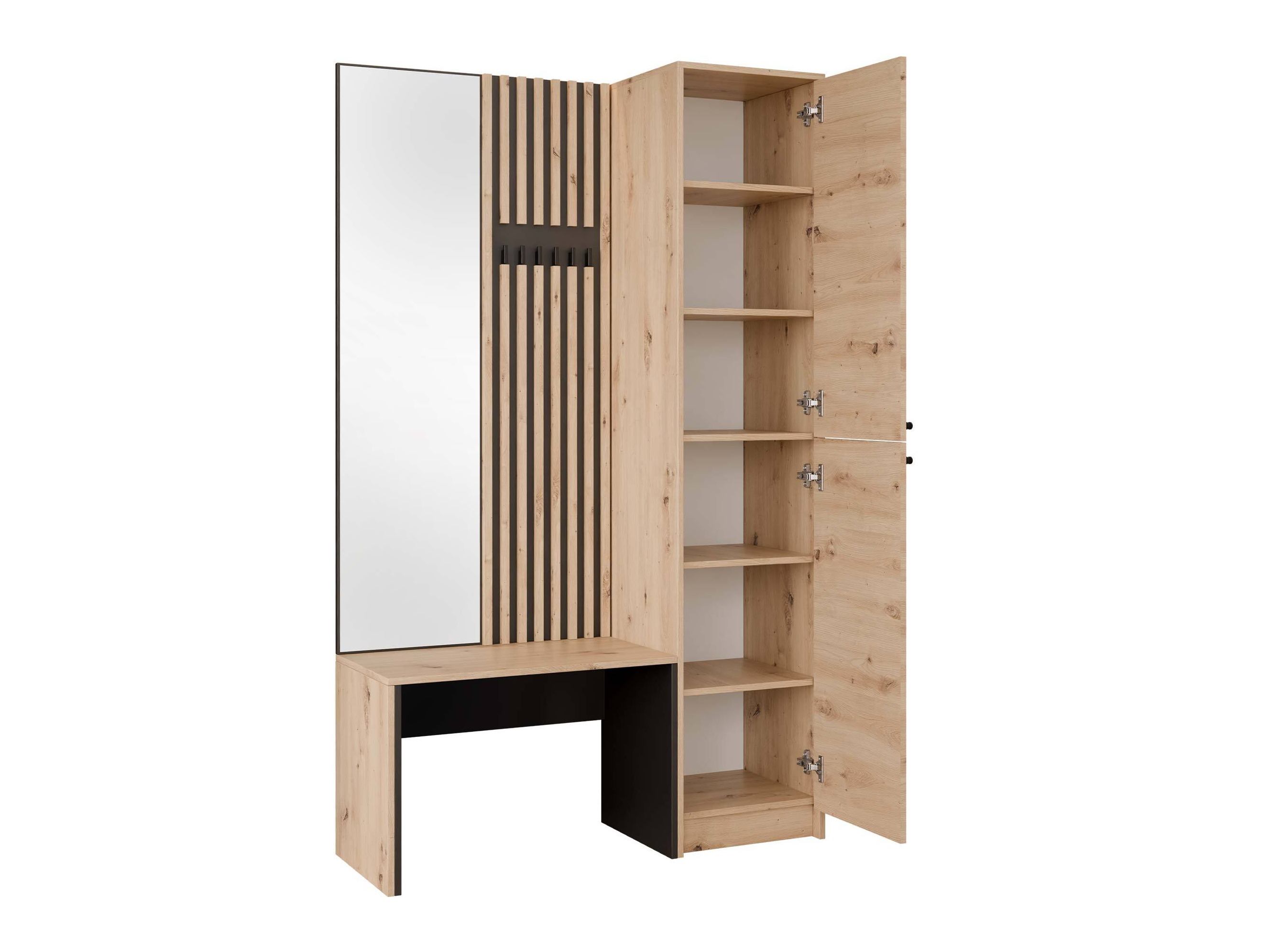 Set arredo da corridoio Comfivo Nomas (Rovere Artisan + Nero)