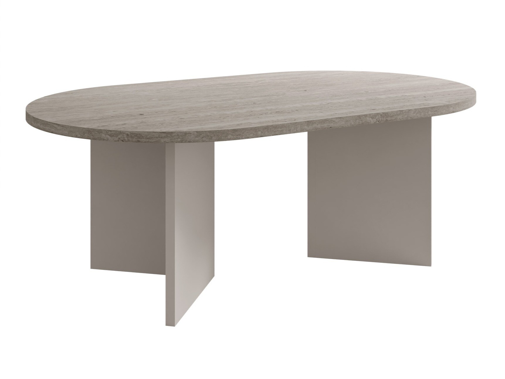 Tavolino da caffè Comfivo Fungus (Chiara Travertine + Beige)