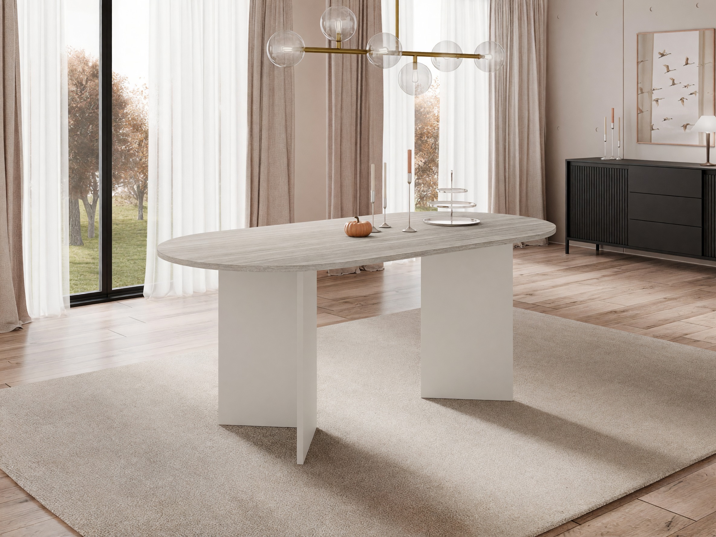 Tavolo Comfivo Fungus (Chiara Travertine + Beige)