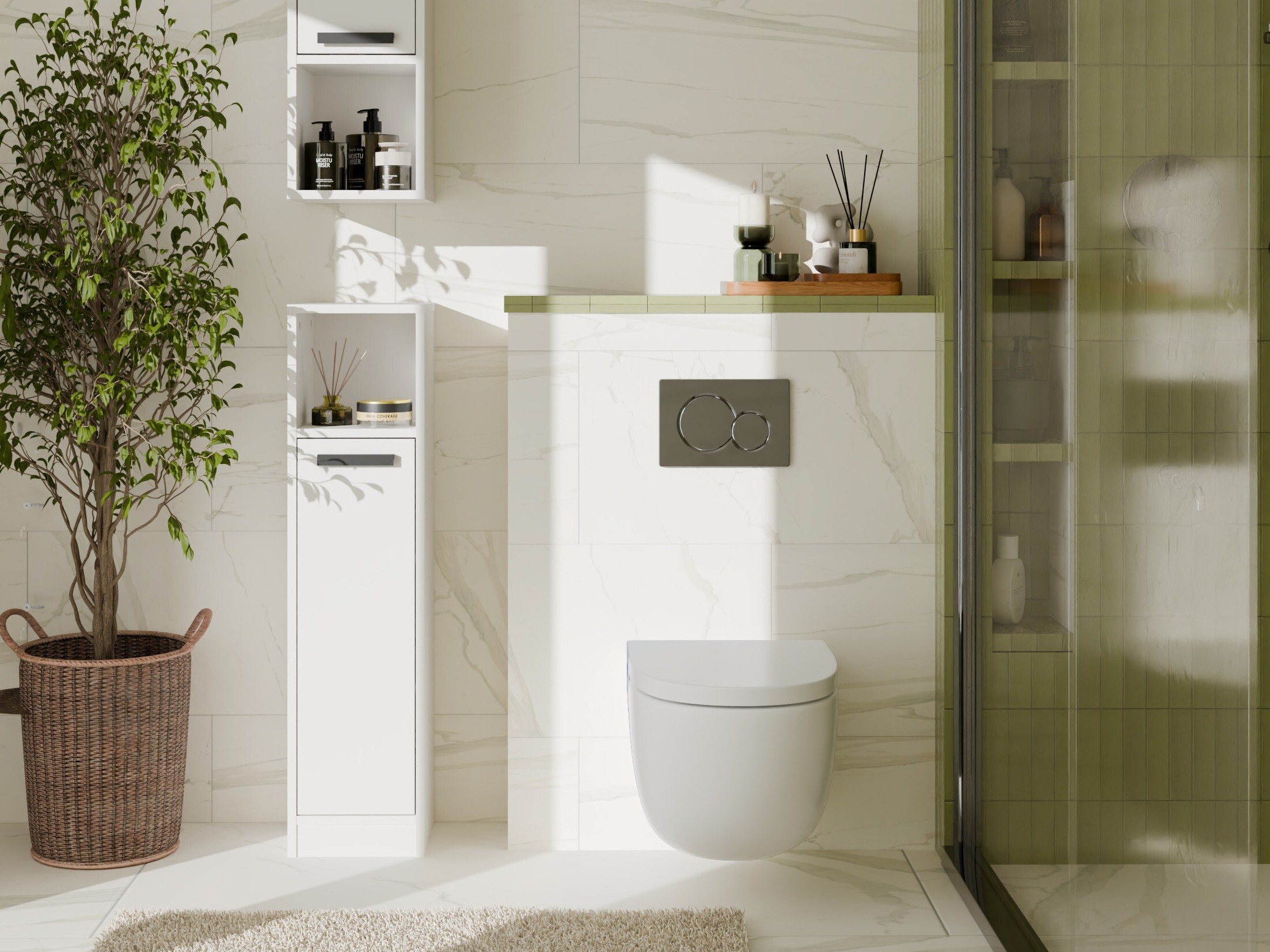 Mensola del bagno Mandeville 381 (Bianco)