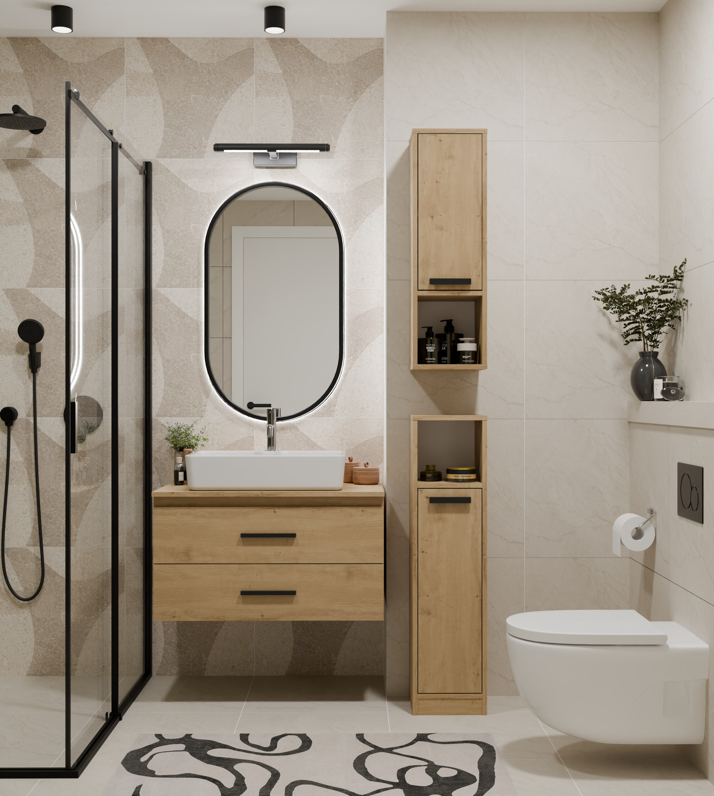 Mensola del bagno Mandeville 381 (Rovere Artisan)