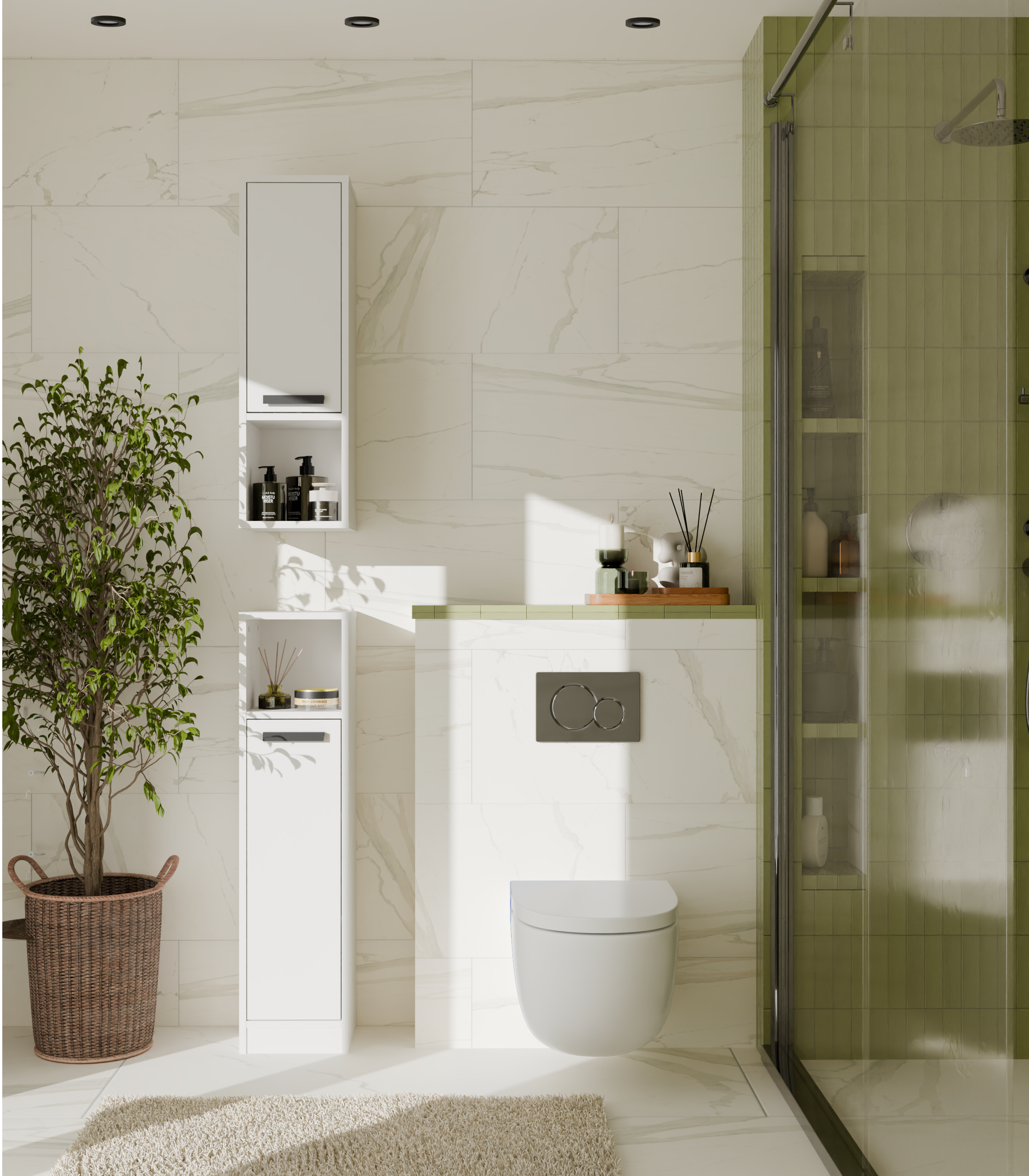Mobiletto del bagno Mandeville 382 (Bianco)