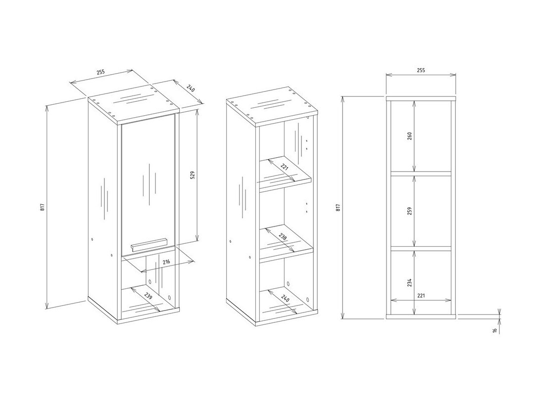 Mobiletto del bagno Mandeville 382 (Rovere Artisan)