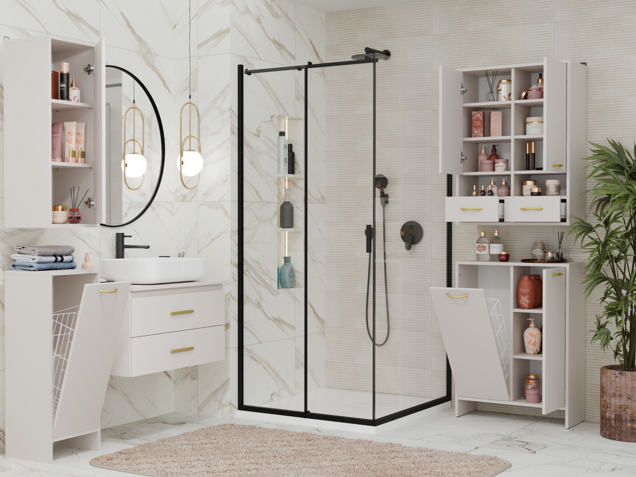 Mobiletto del bagno Servou 112 (Cachemire)