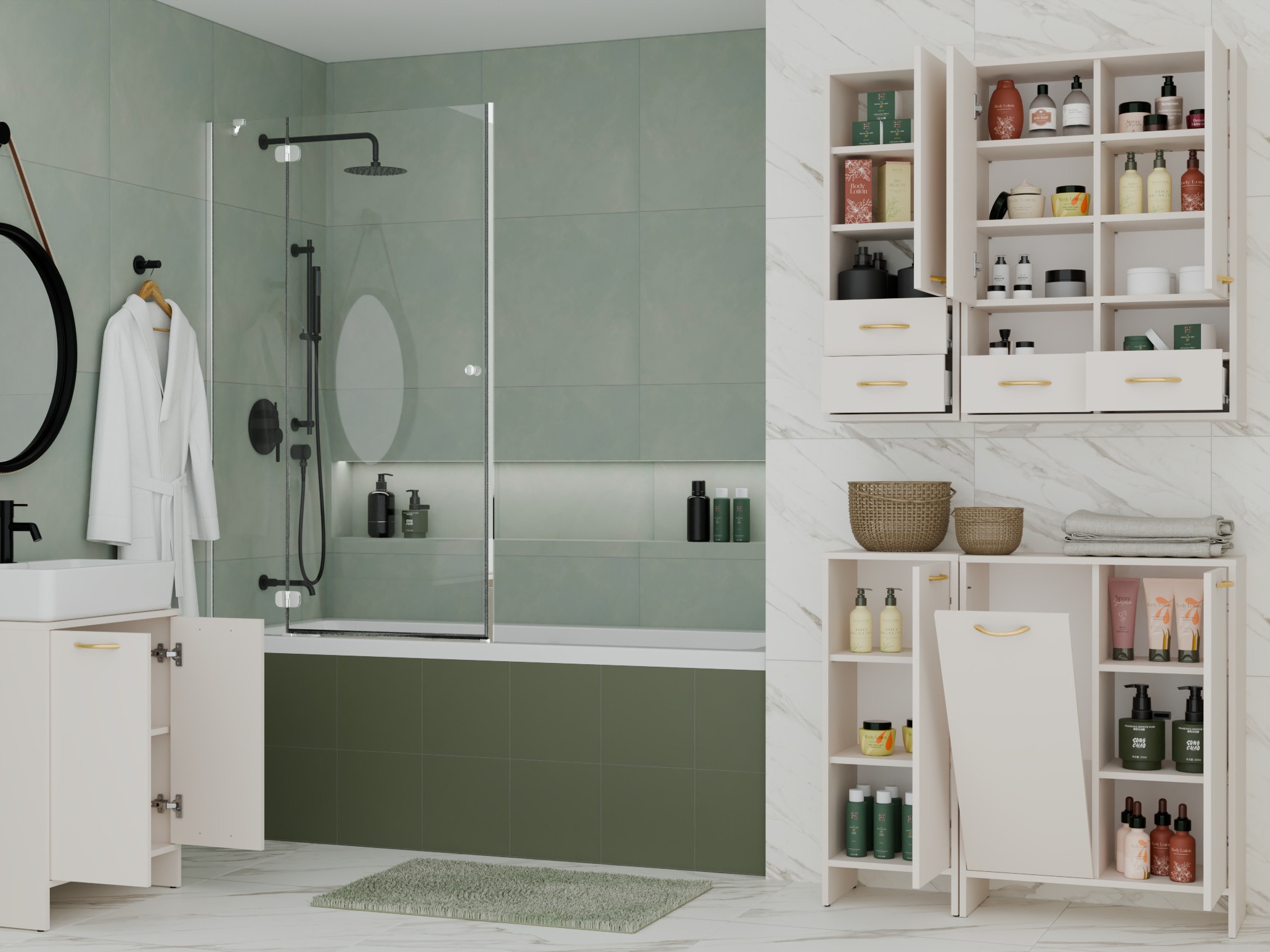 Mobiletto del bagno Servou 110 (Cachemire)