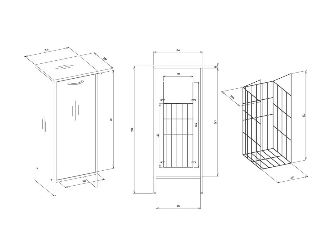 Mobiletto del bagno Servou 111 (Bianco)