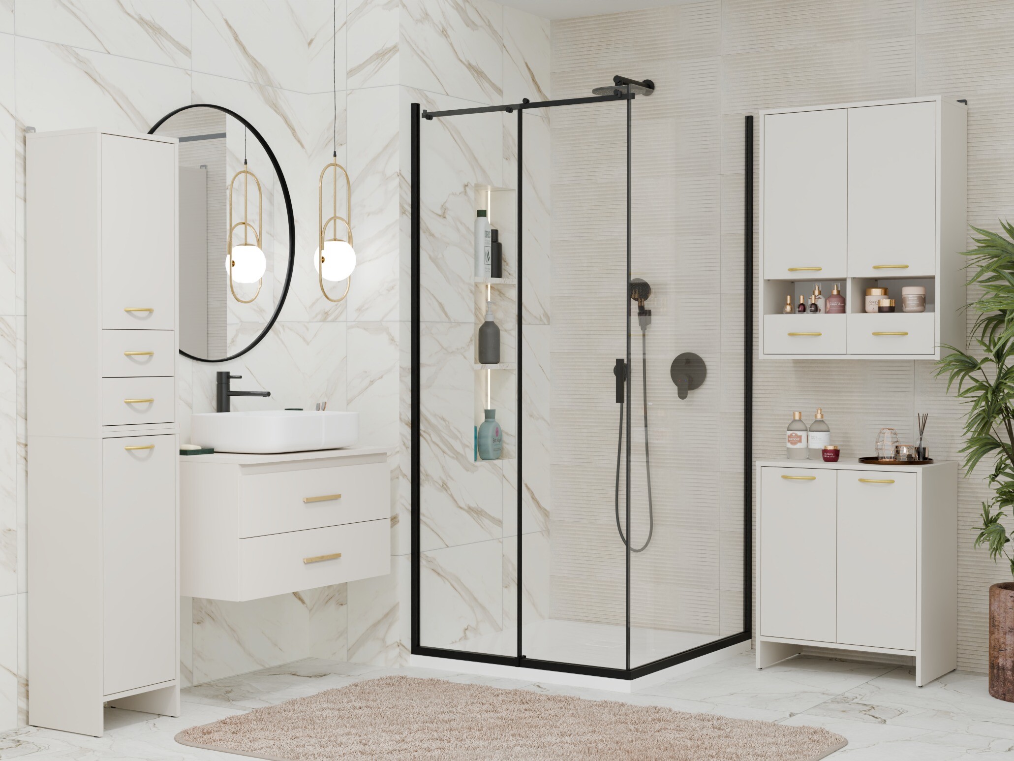Mobiletto del bagno Servou 115 (Cachemire)