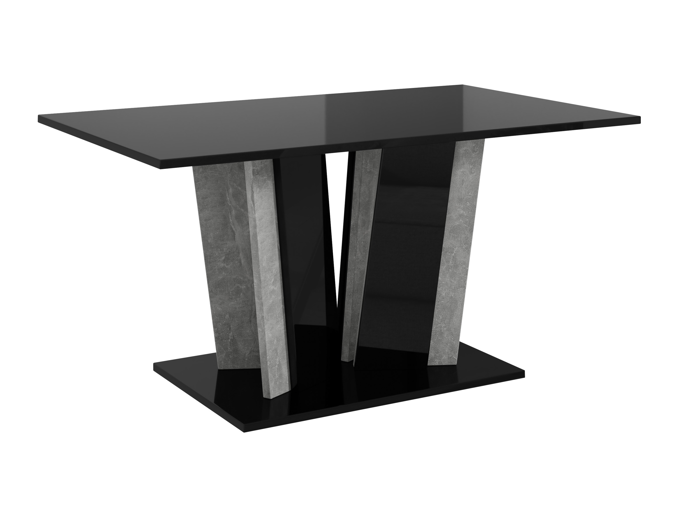 Tavolino da caffè Goodyear 143 (Nero lucido + Calcestruzzo)