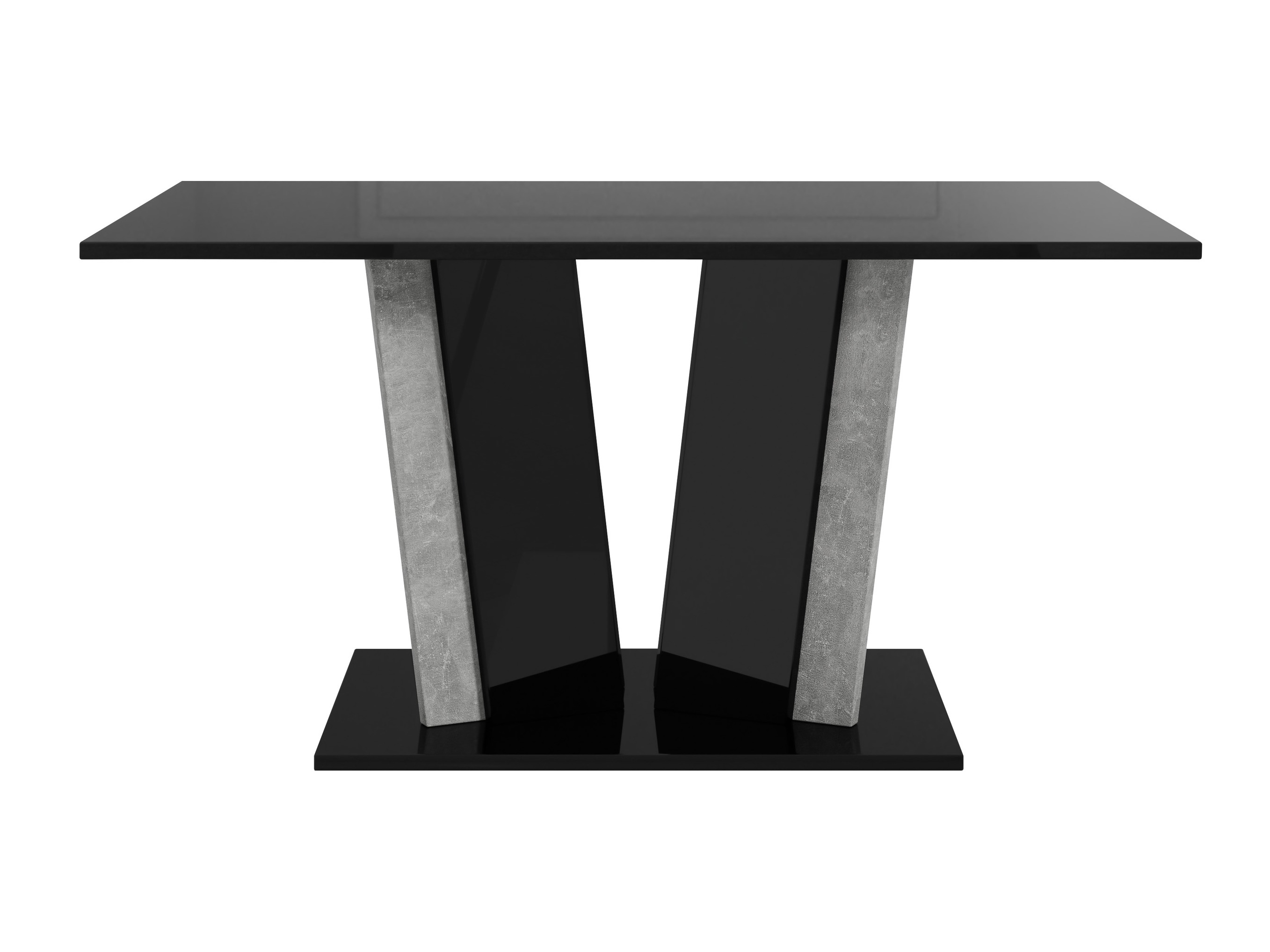 Tavolino da caffè Goodyear 143 (Nero lucido + Calcestruzzo)