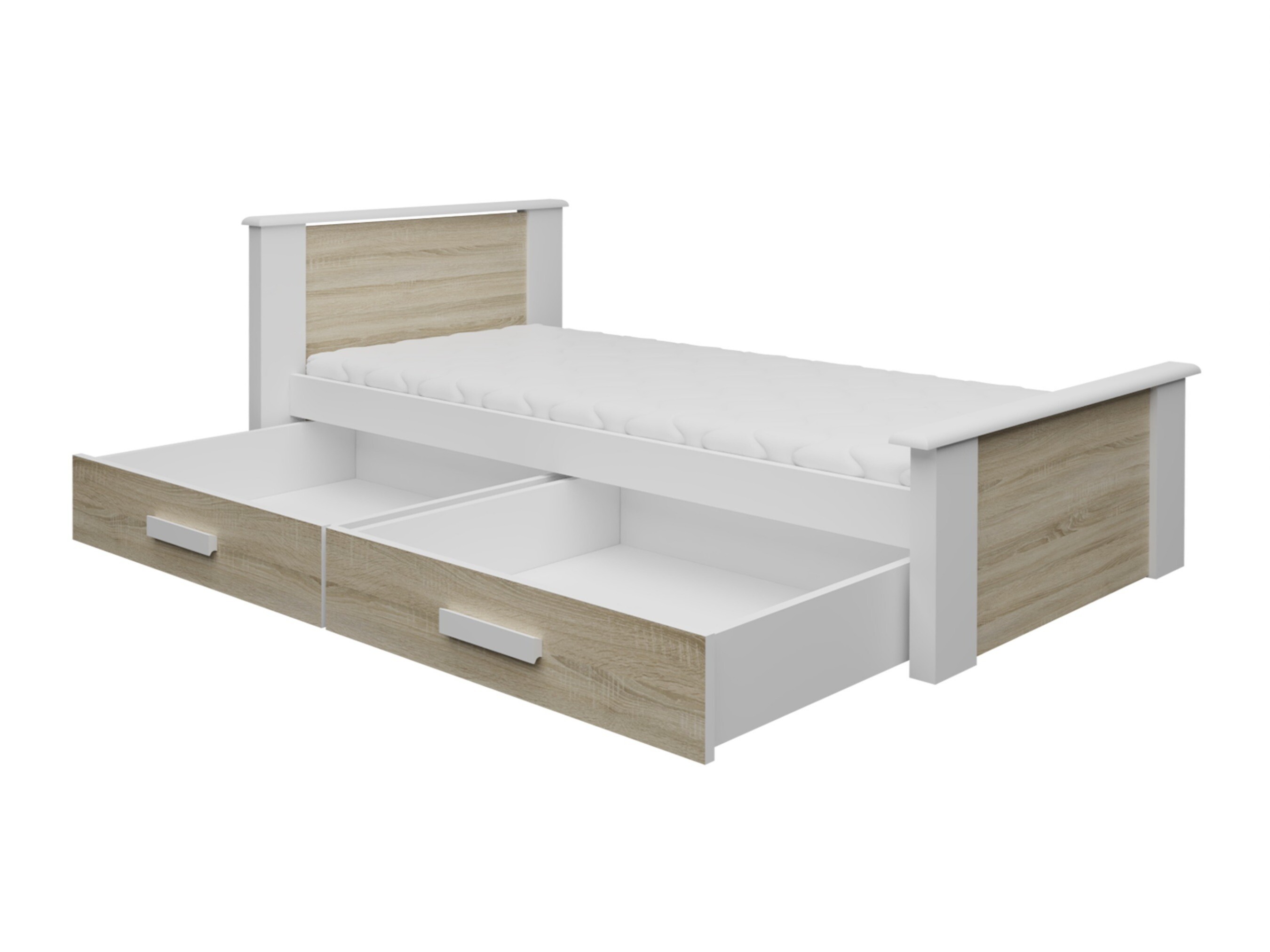 Letto Henderson 116 (Bianco + Grigio)