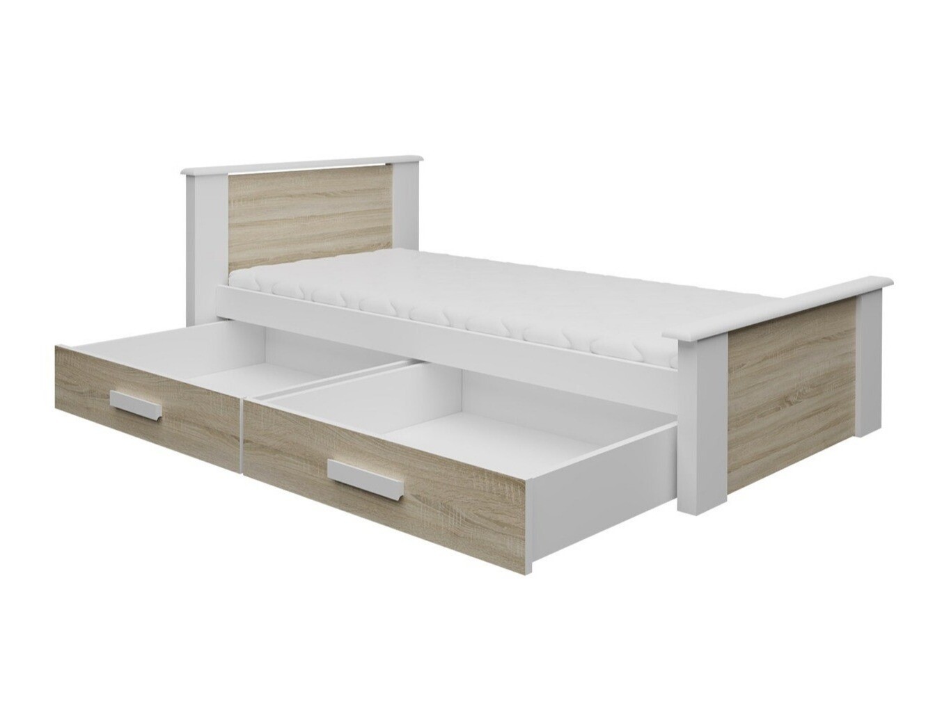 Letto Henderson 116 (Bianco + Sonoma quercia)
