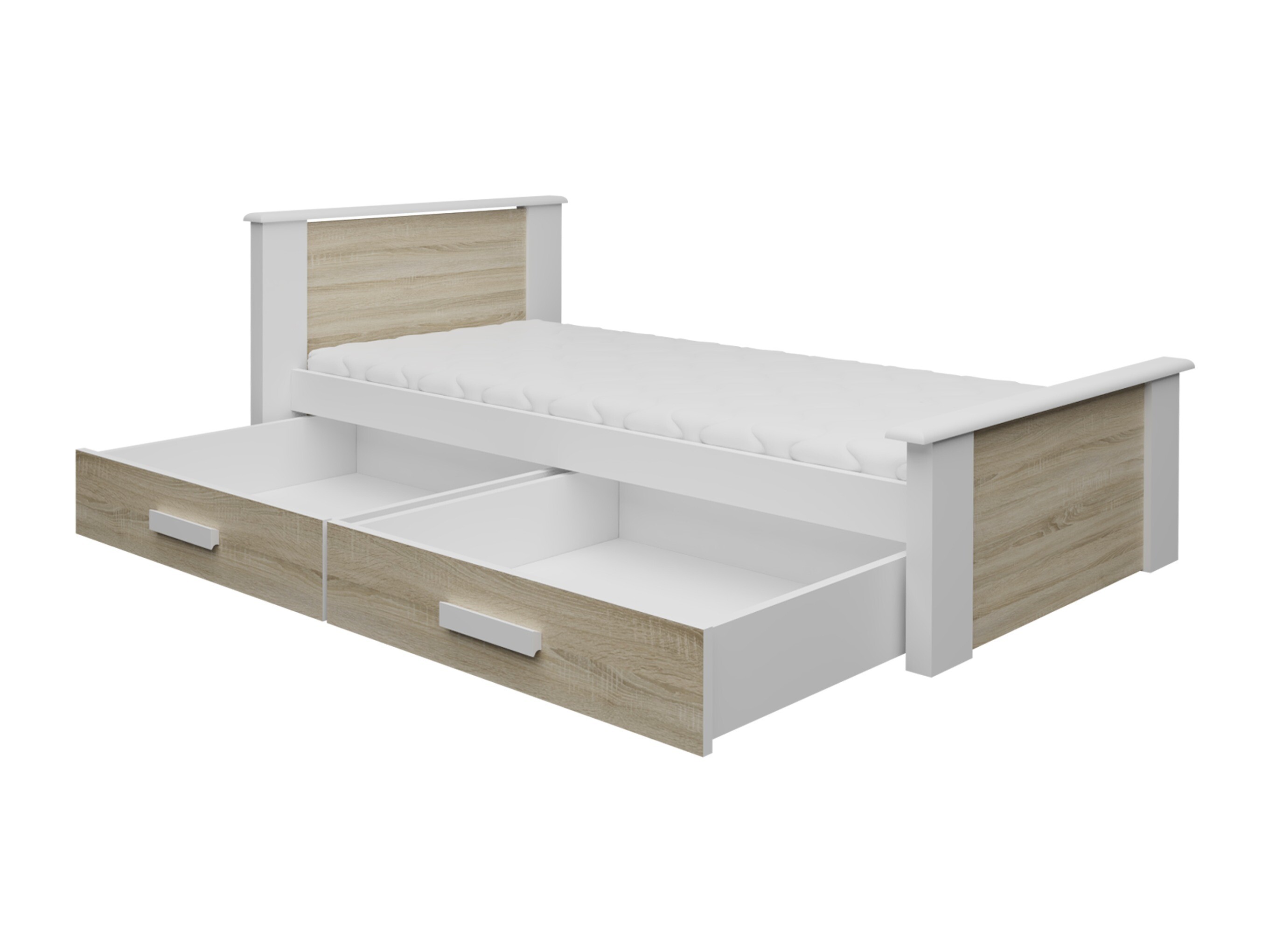 Letto Henderson 116 (Bianco + Sonoma quercia)