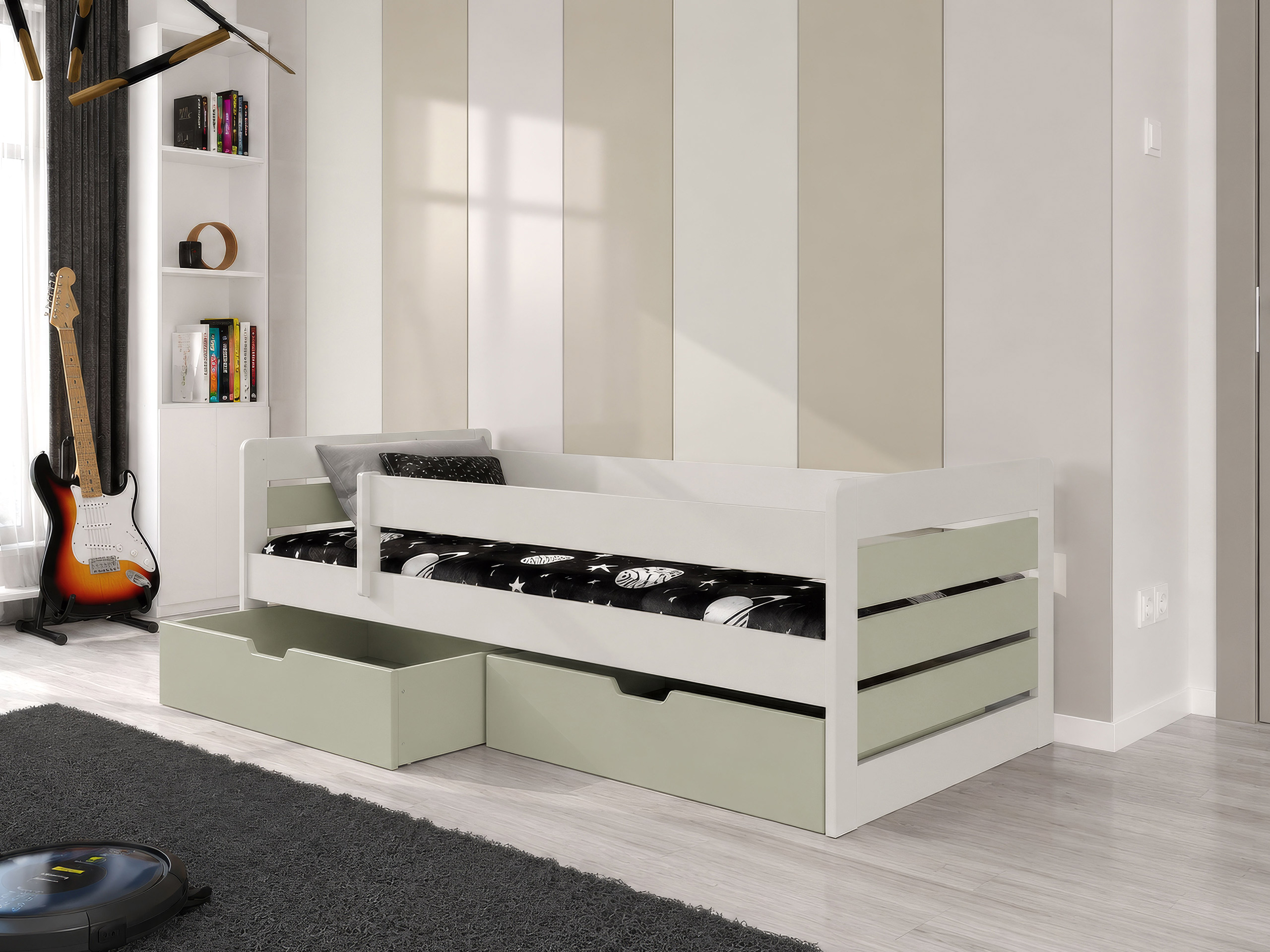 Letto Henderson 173 (Cachemire + Olivo chiaro)