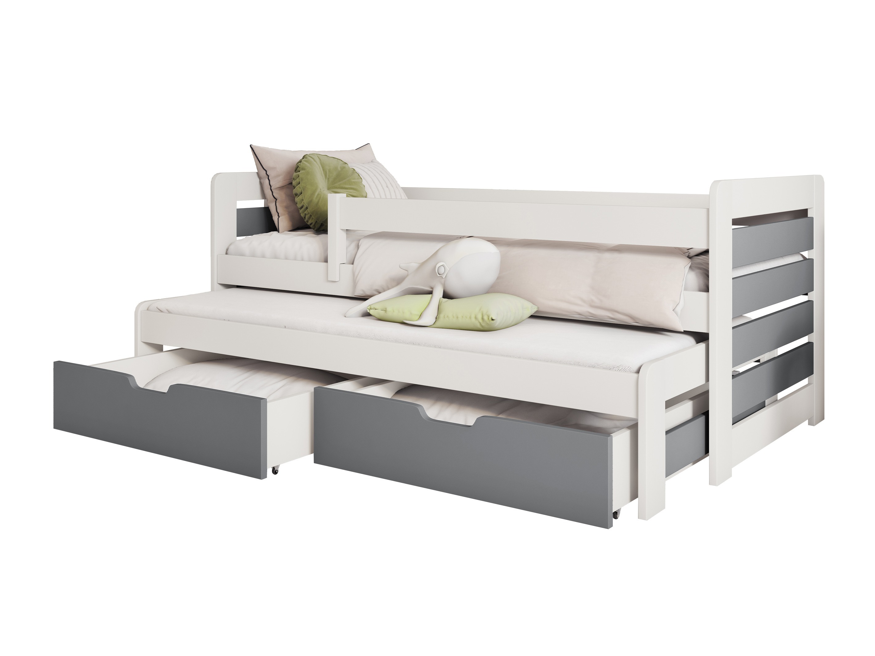 Letto Henderson 127 (Bianco + Grigio)