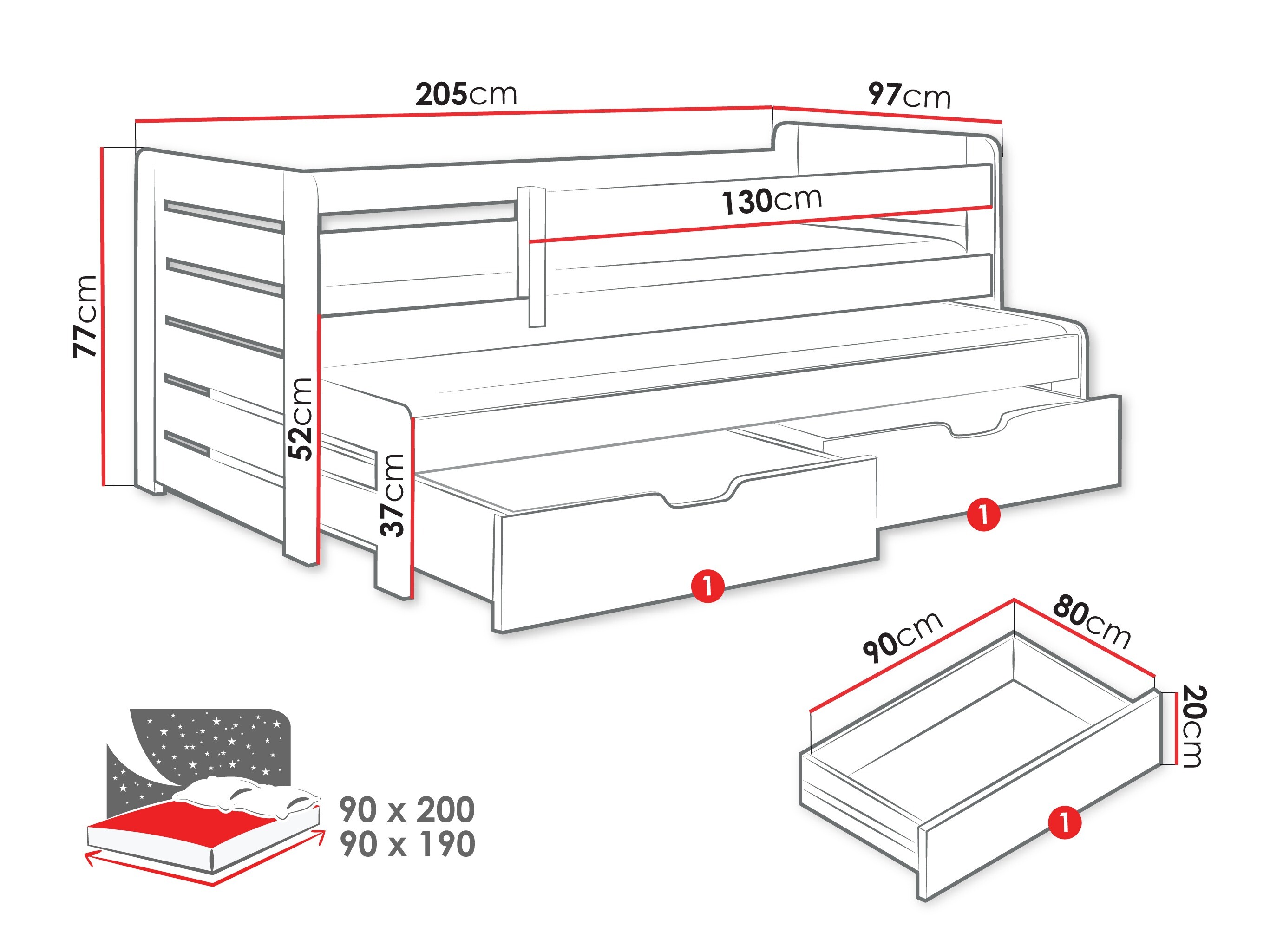 Letto Henderson 127 (Cachemire)