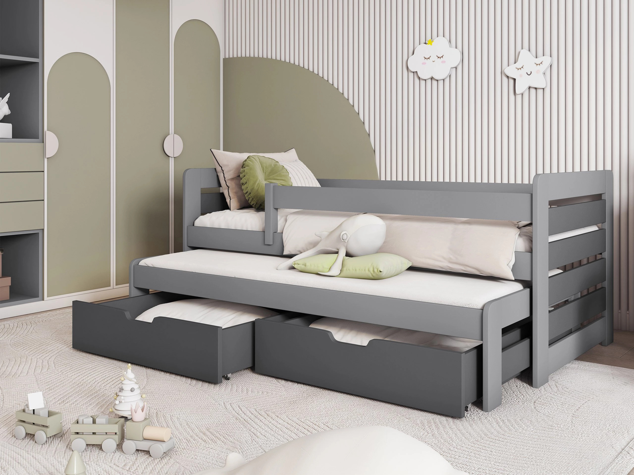 Letto Henderson 127 (Grigio + Grafite)