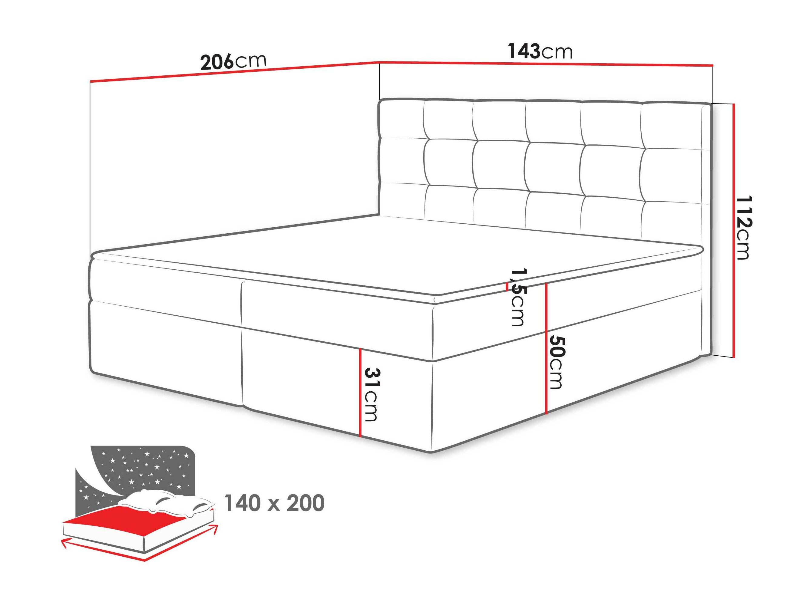 Letto continentale Comfivo Osculum I (Polo 891)