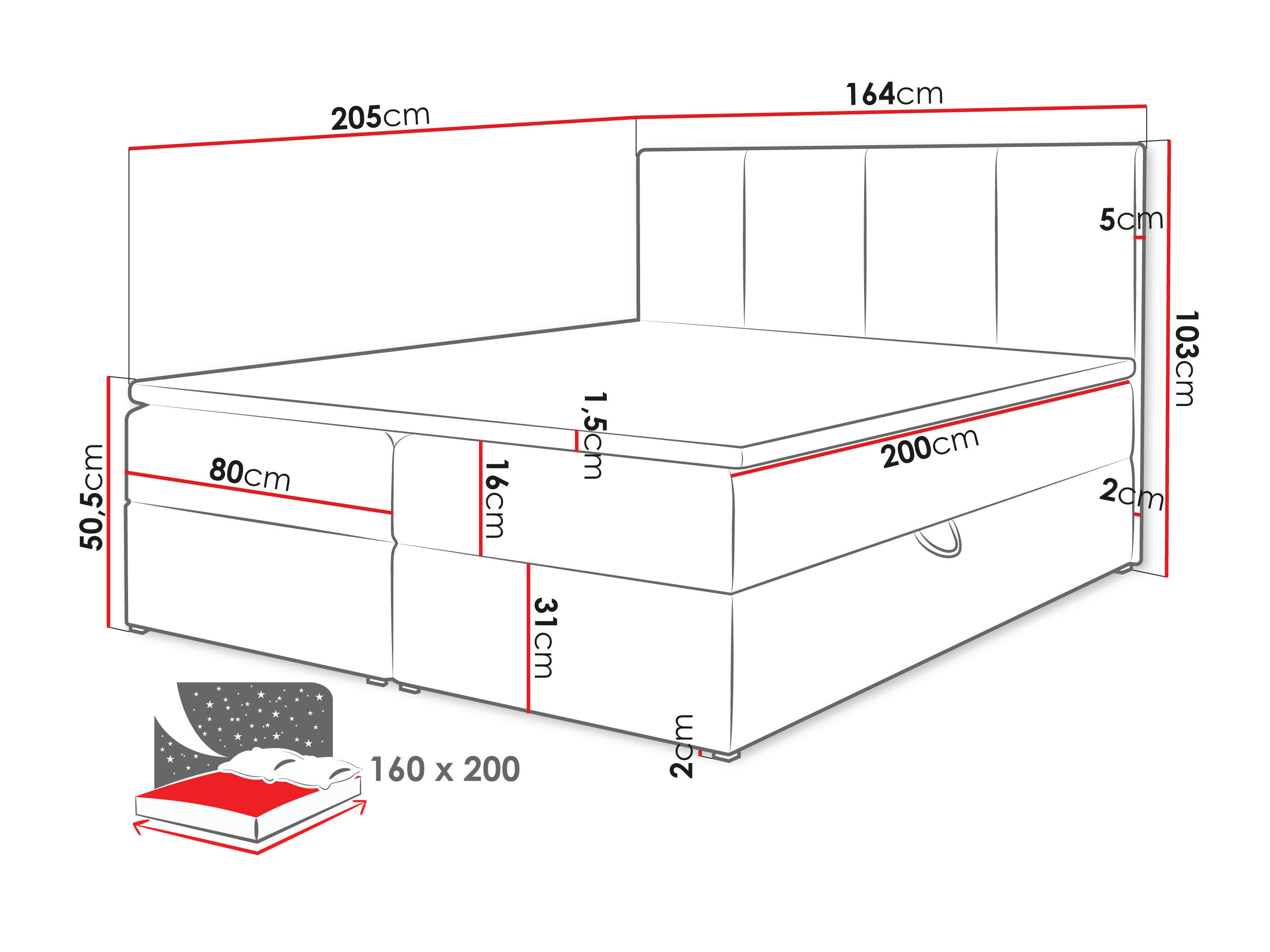 Letto continentale Oppidum (Polo 891)
