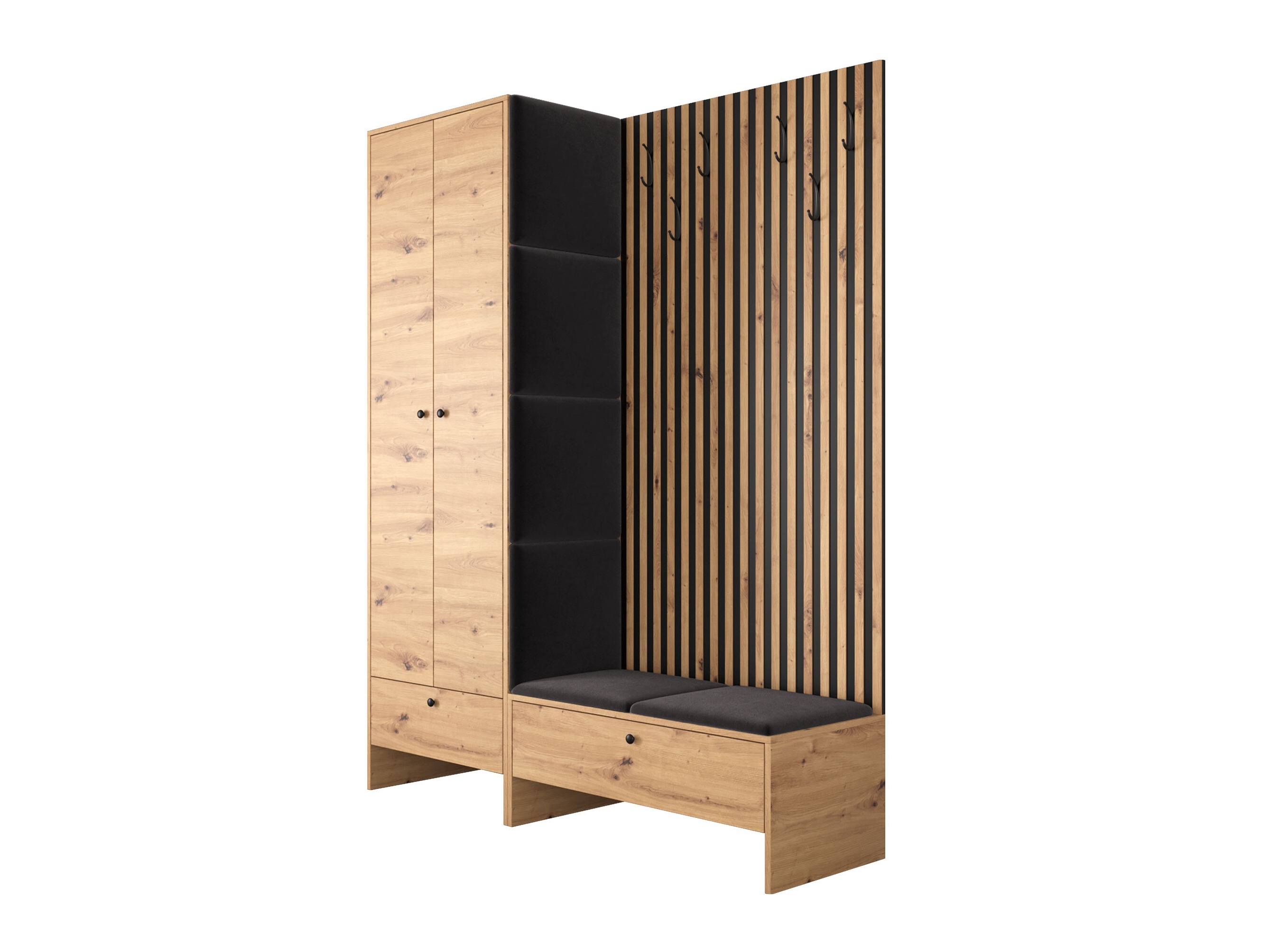 Set arredo da corridoio Donio III (Rovere Artisan + Polo 897)