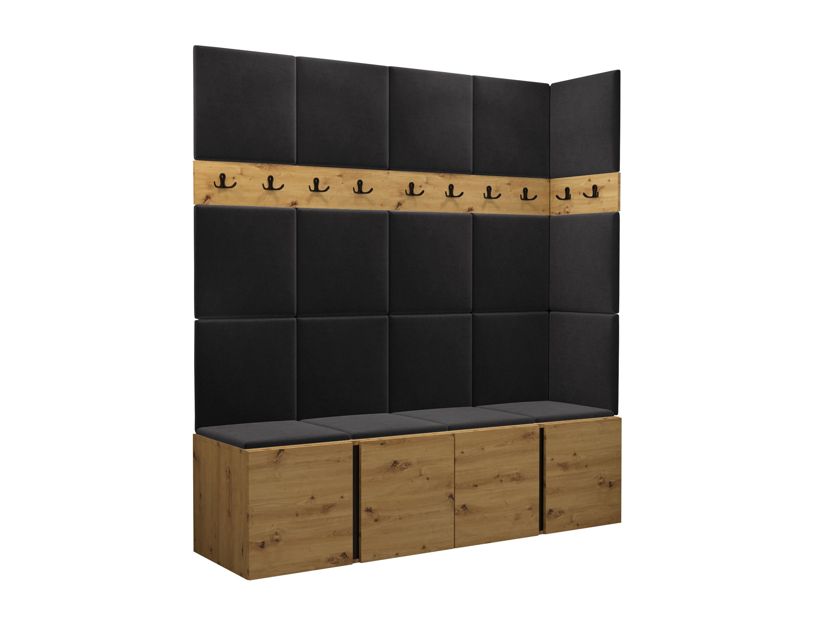 Set arredo da corridoio Pinis II (Rovere Artisan)