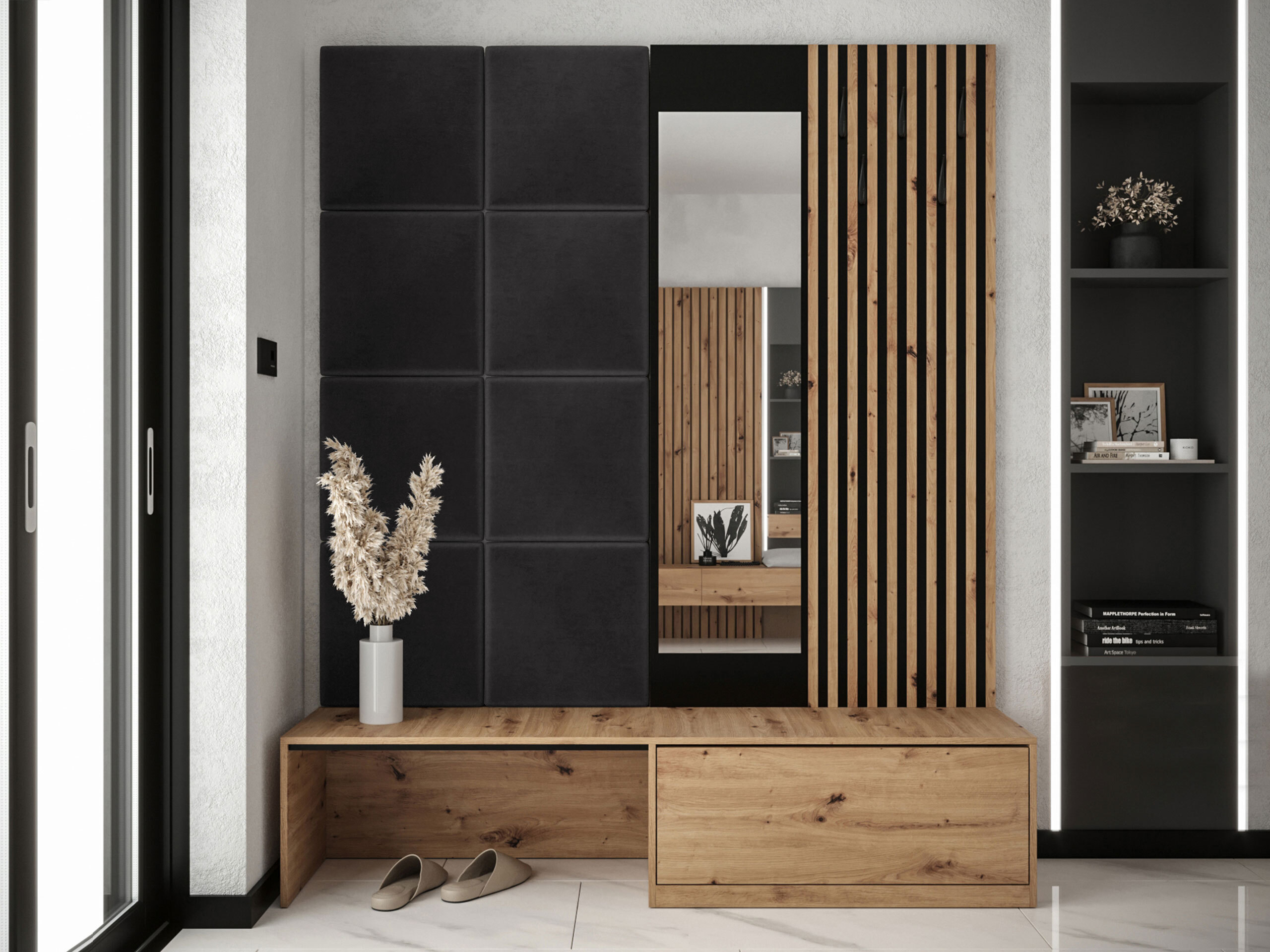 Set arredo da corridoio Fabor (Rovere Artisan + Polo 897)