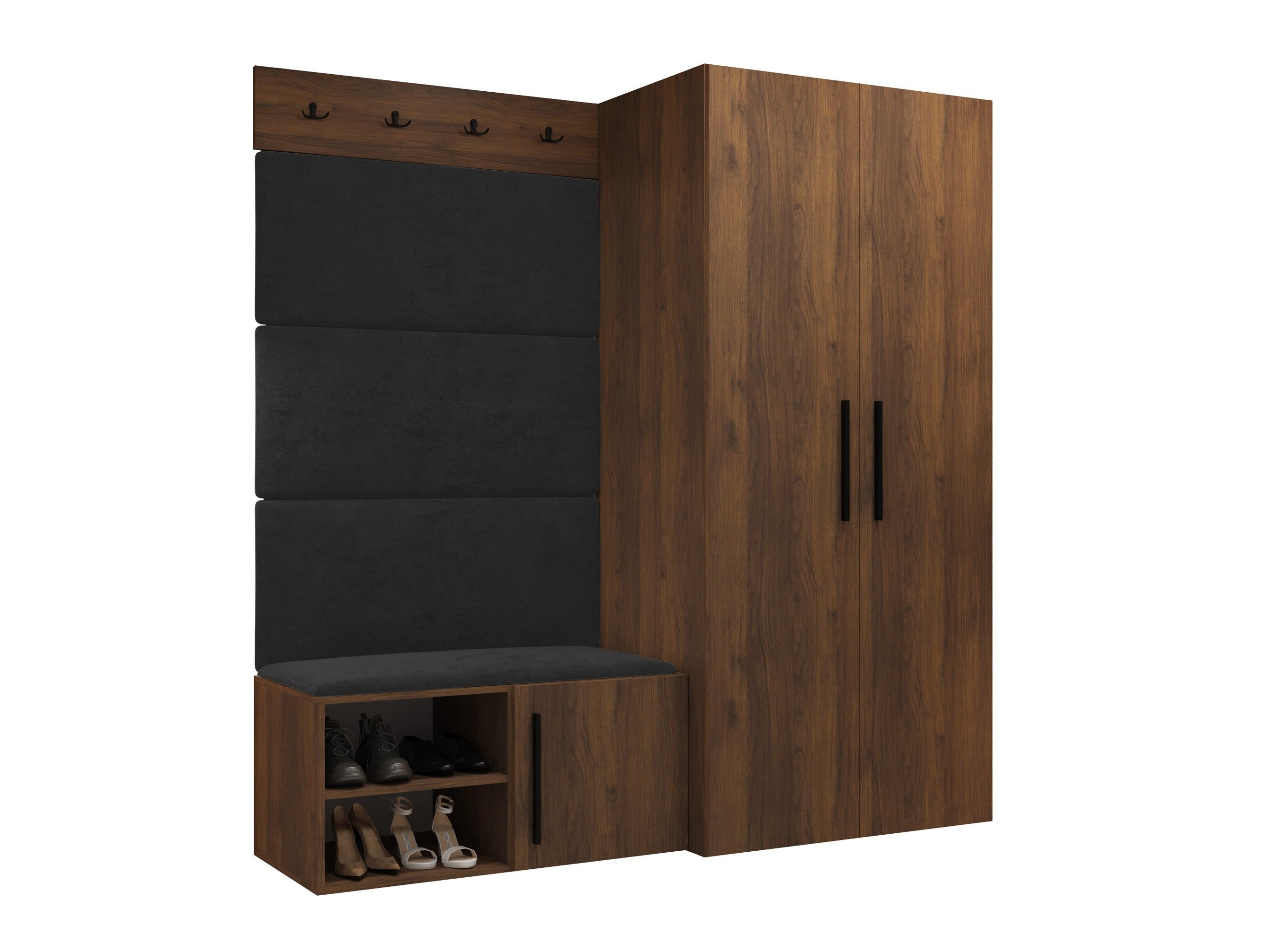 Set arredo da corridoio Nitos I (Noce)
