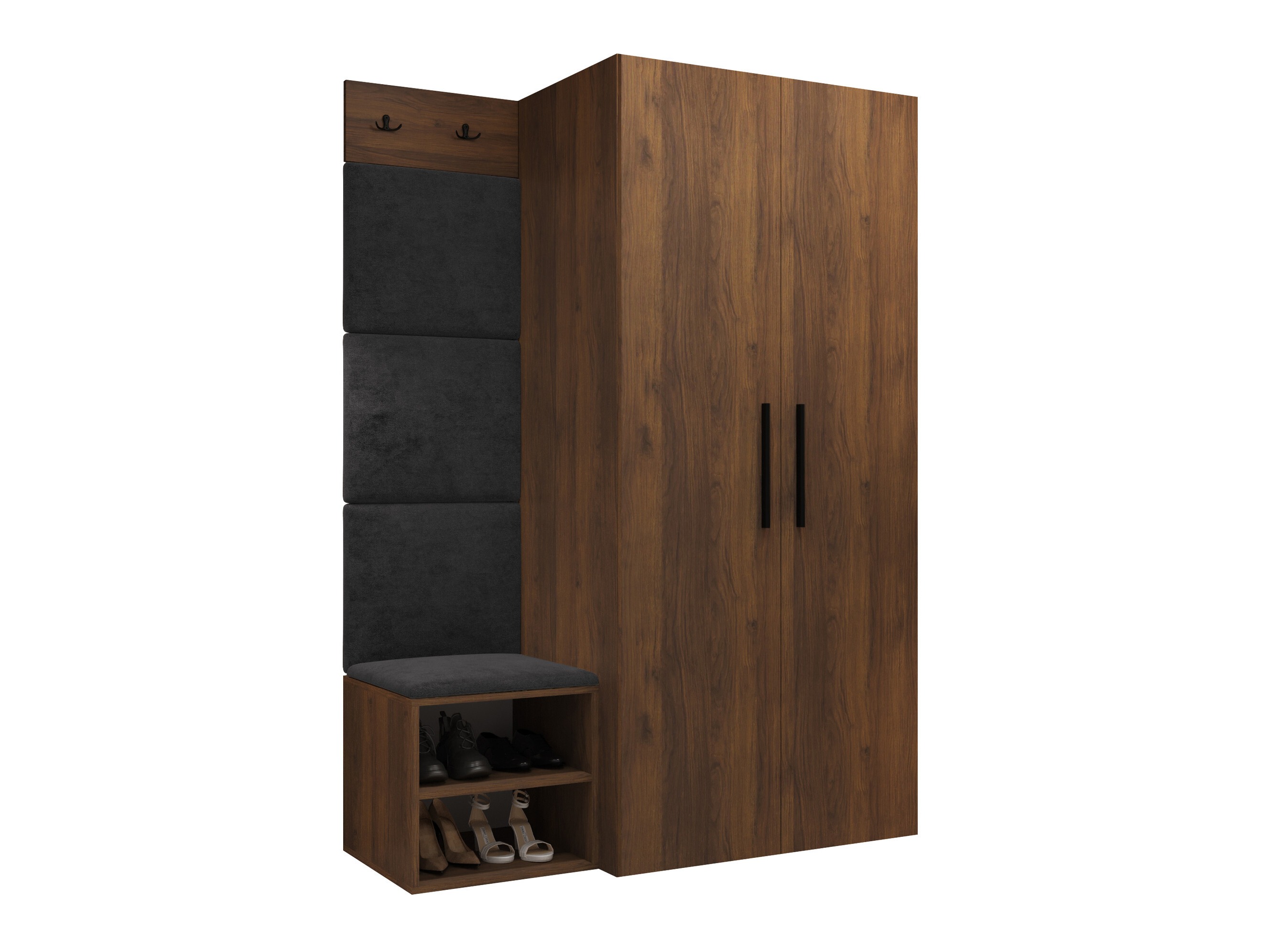 Set arredo da corridoio Nitos IV (Noce)