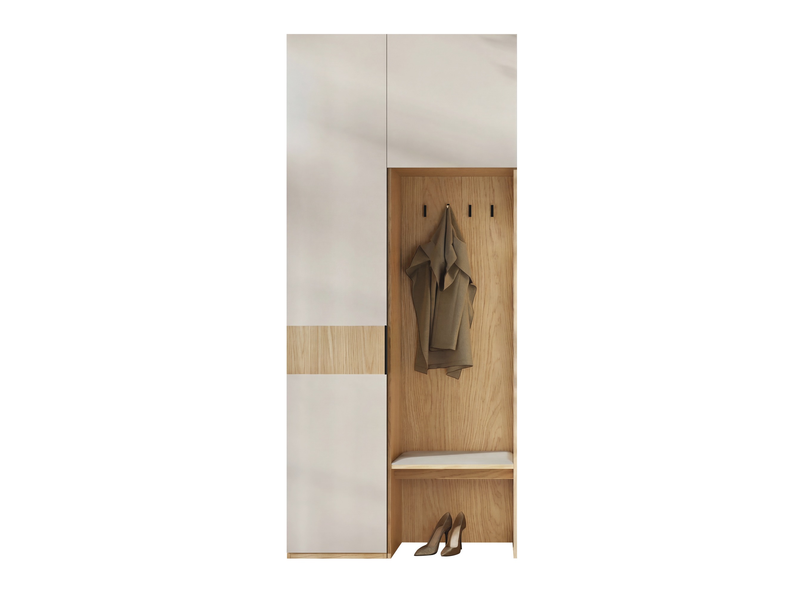 Set arredo da corridoio Toledo 148 (Quercia + Beige)