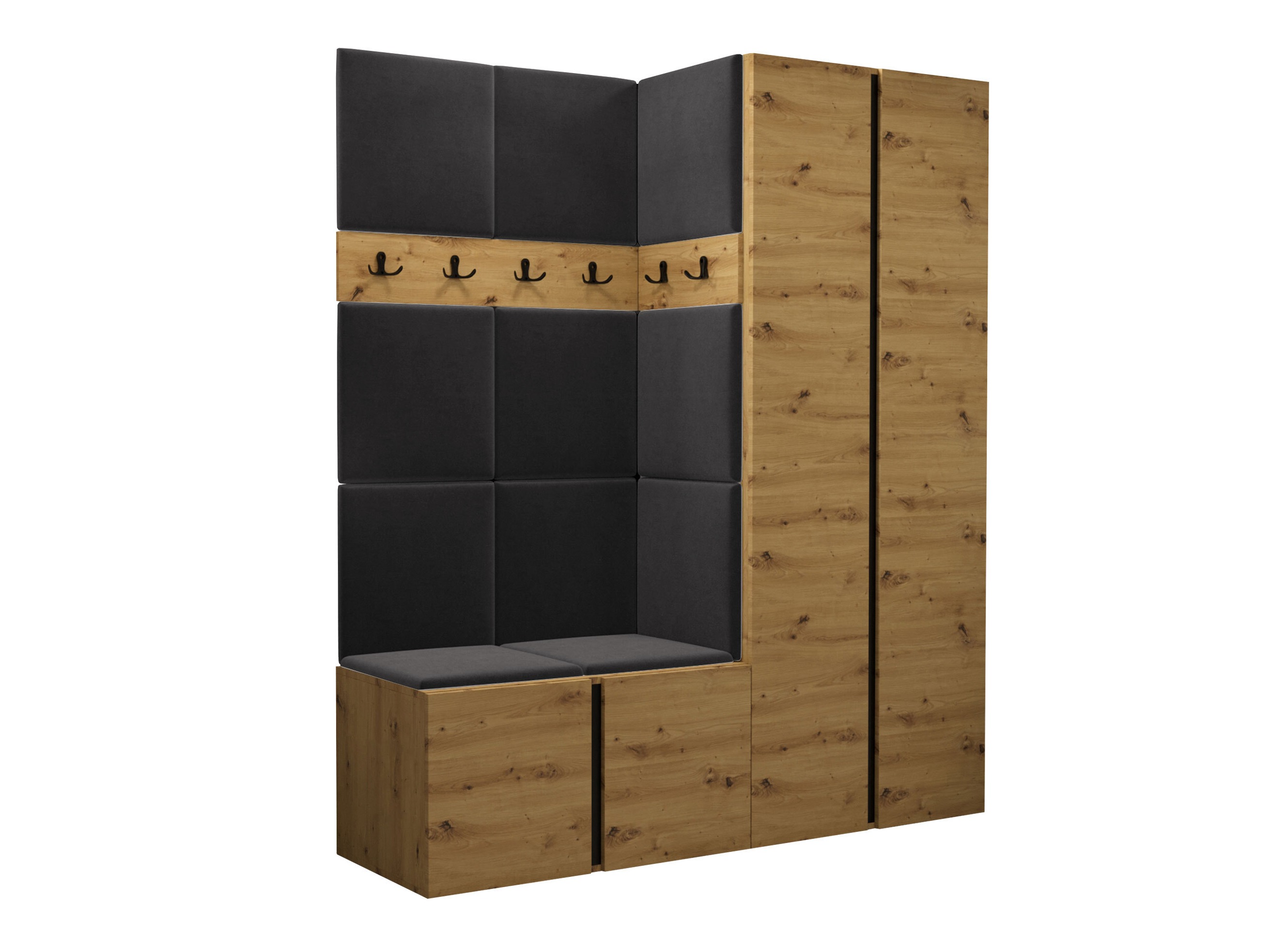 Set arredo da corridoio Pinis III (Rovere Artisan)