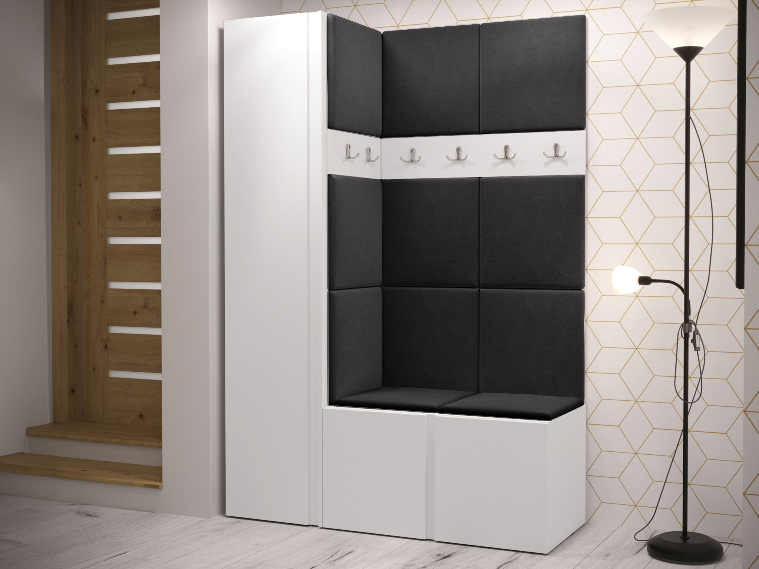 Set arredo da corridoio Pinis IX (Bianco)