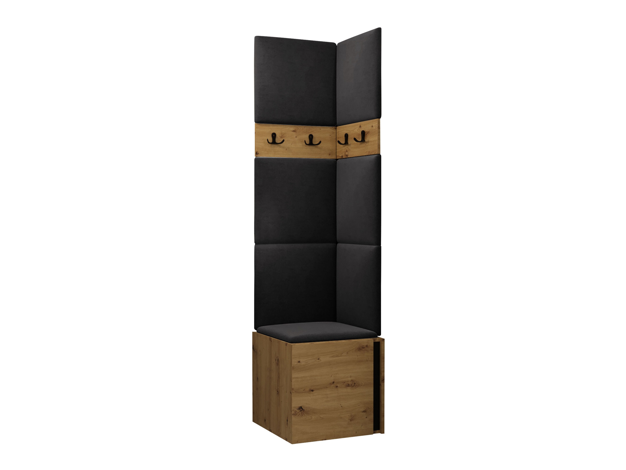Set arredo da corridoio Pinis XXI (Rovere Artisan + Nero)