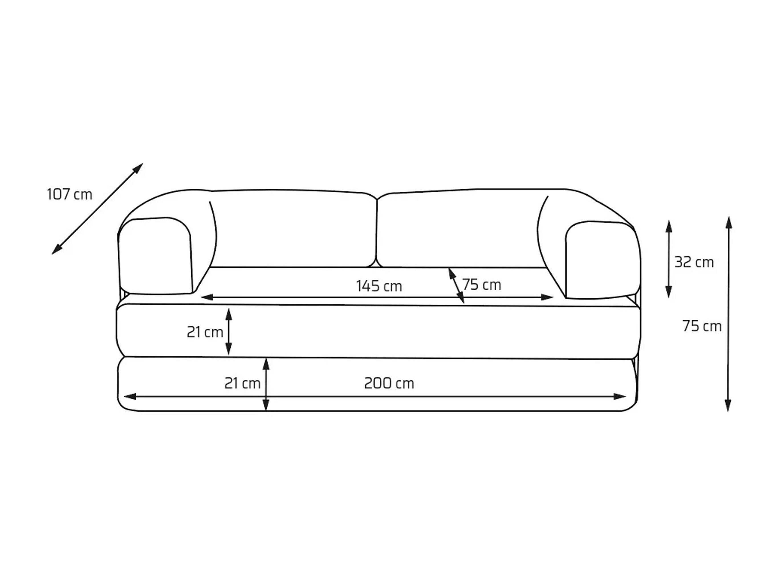 Divano letto Carson 147 (Cruz 39)