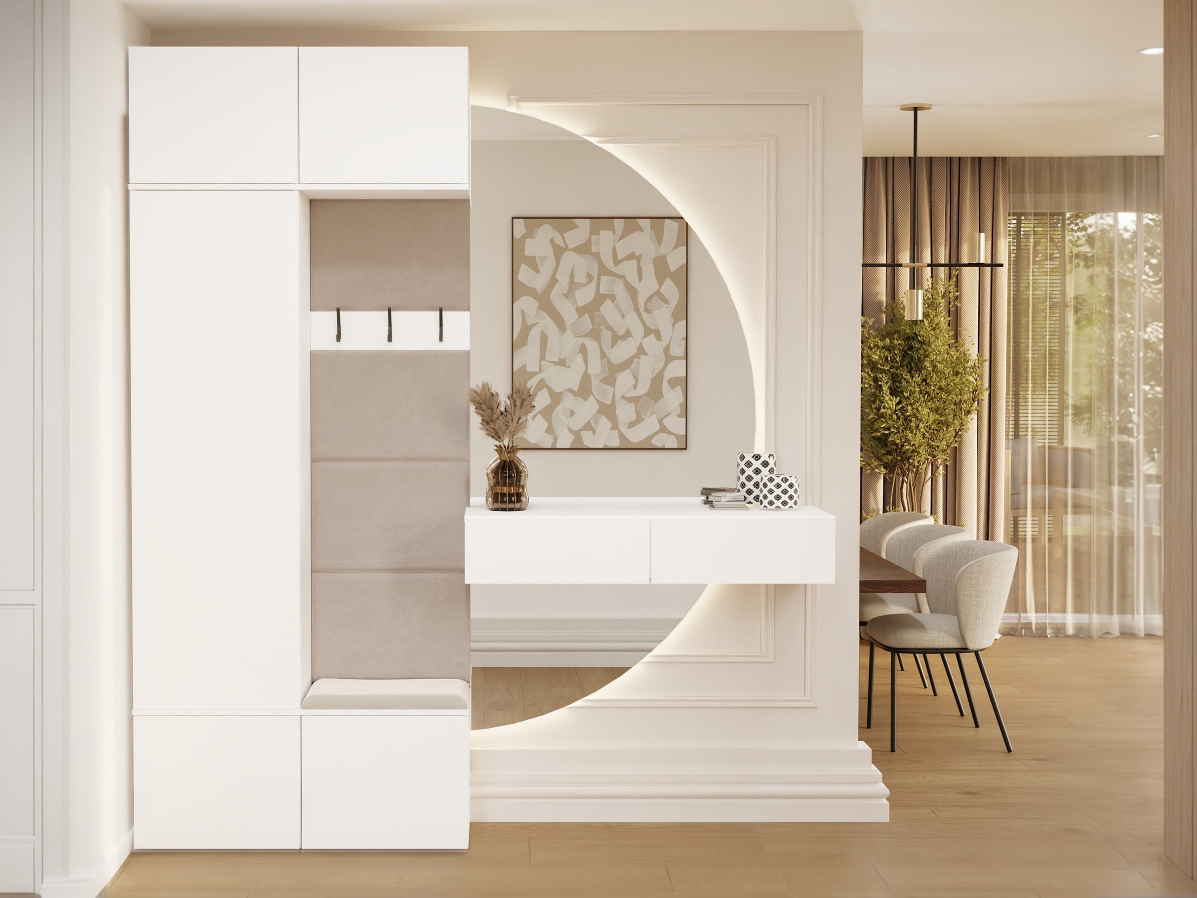 Set arredo da corridoio Domtori 100 (Bianco)
