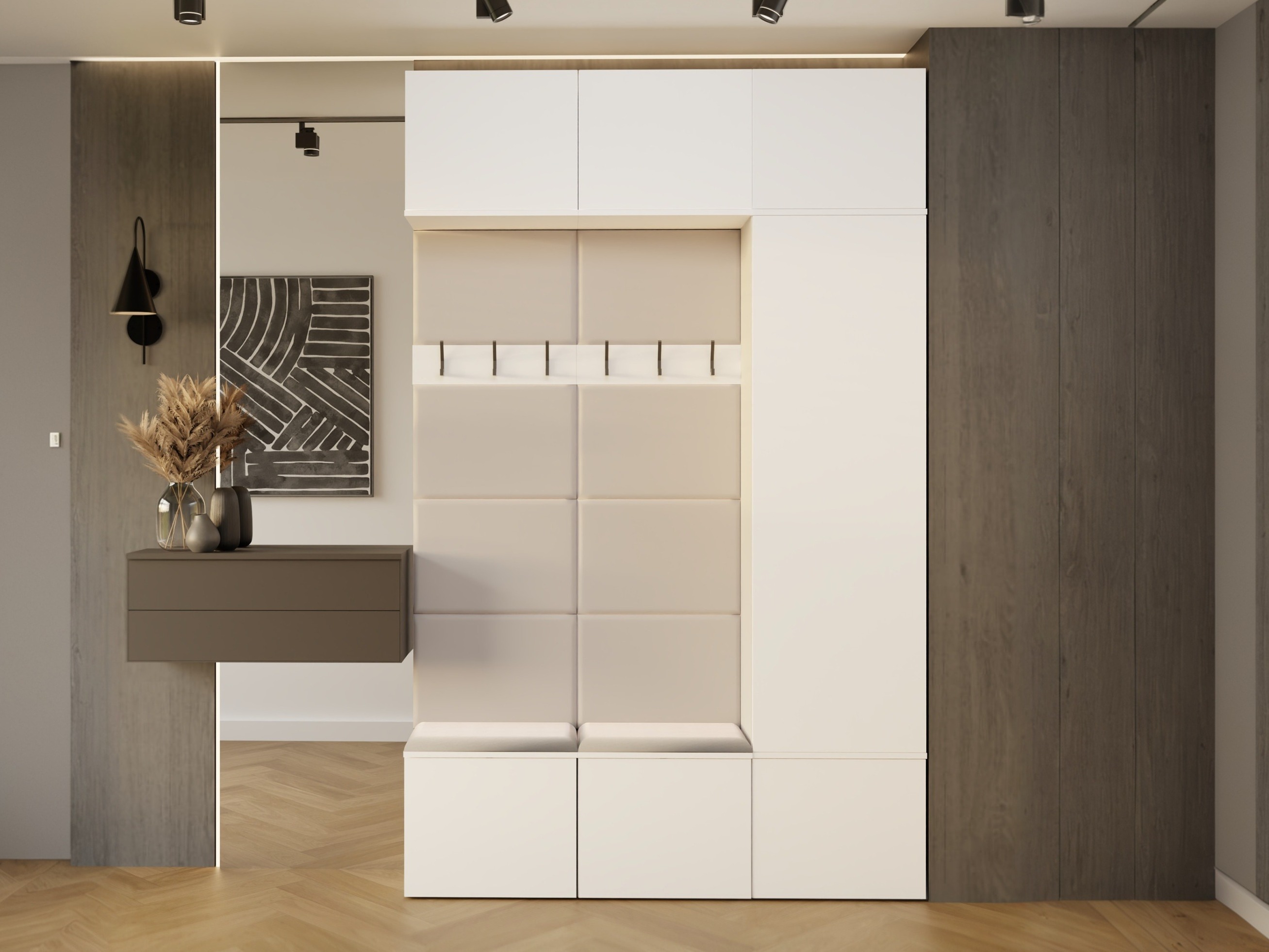 Set arredo da corridoio Domtori 112 (Bianco)