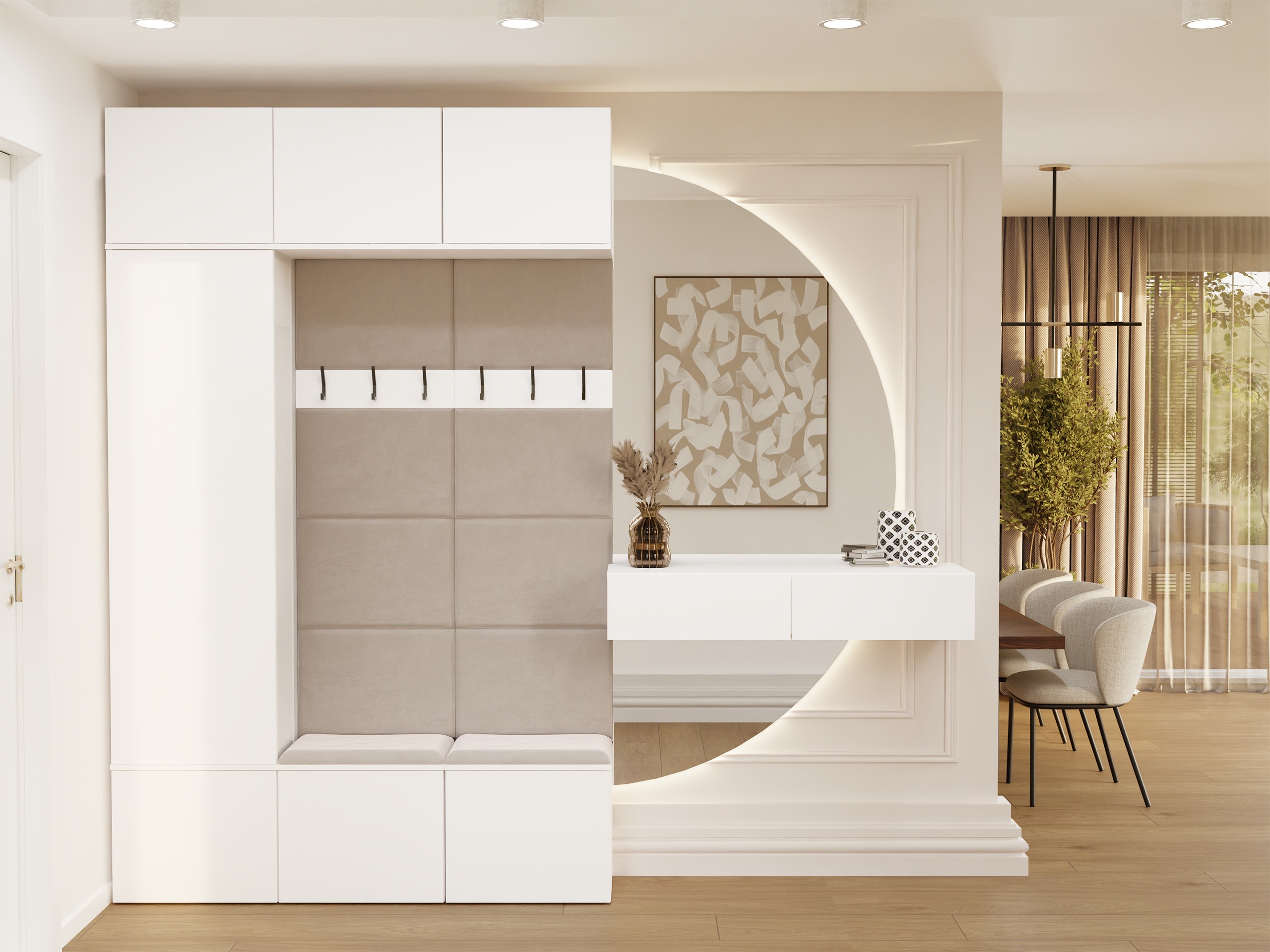 Set arredo da corridoio Domtori 112 (Bianco)