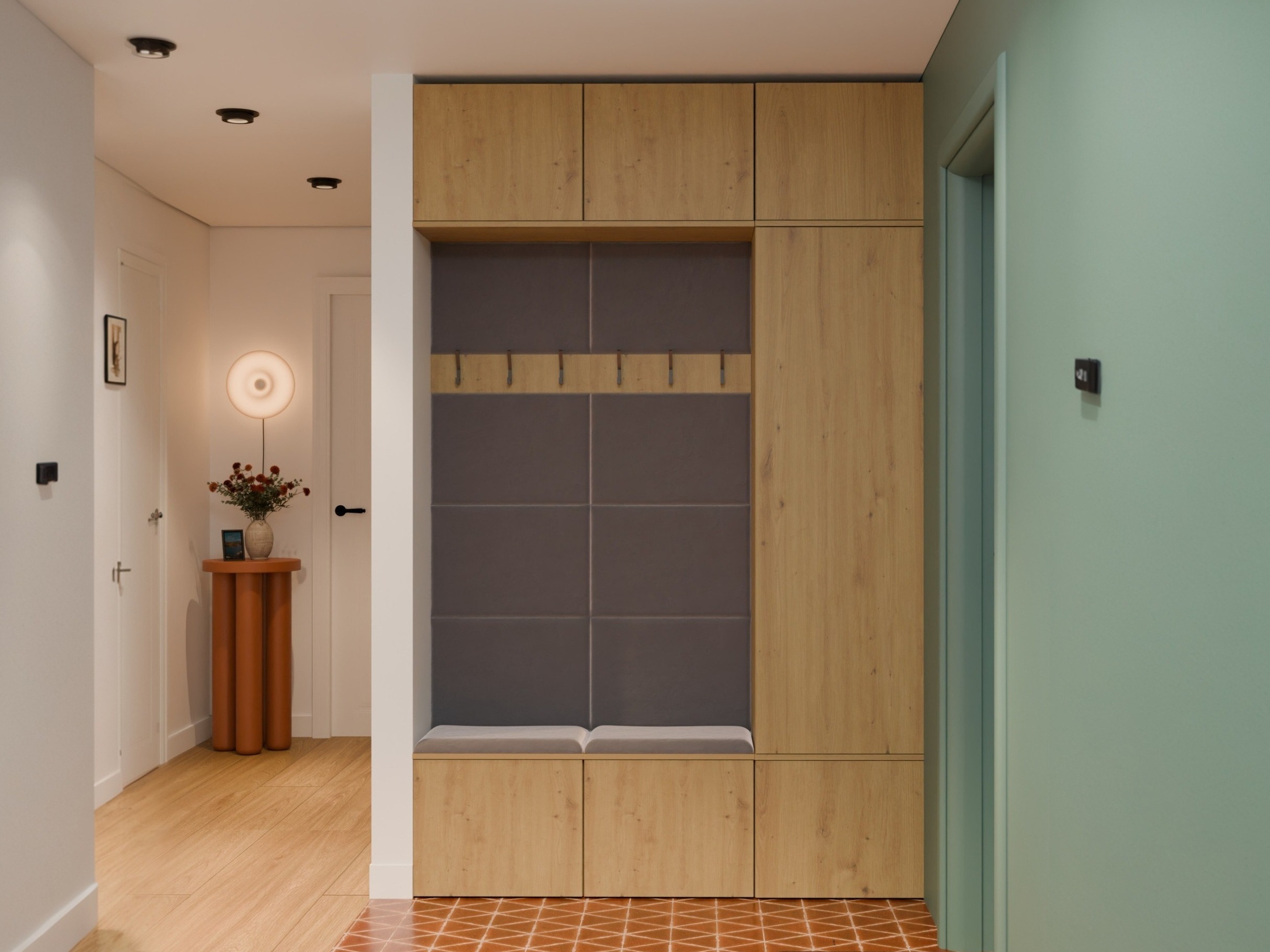 Set arredo da corridoio Domtori 112 (Rovere Artisan)