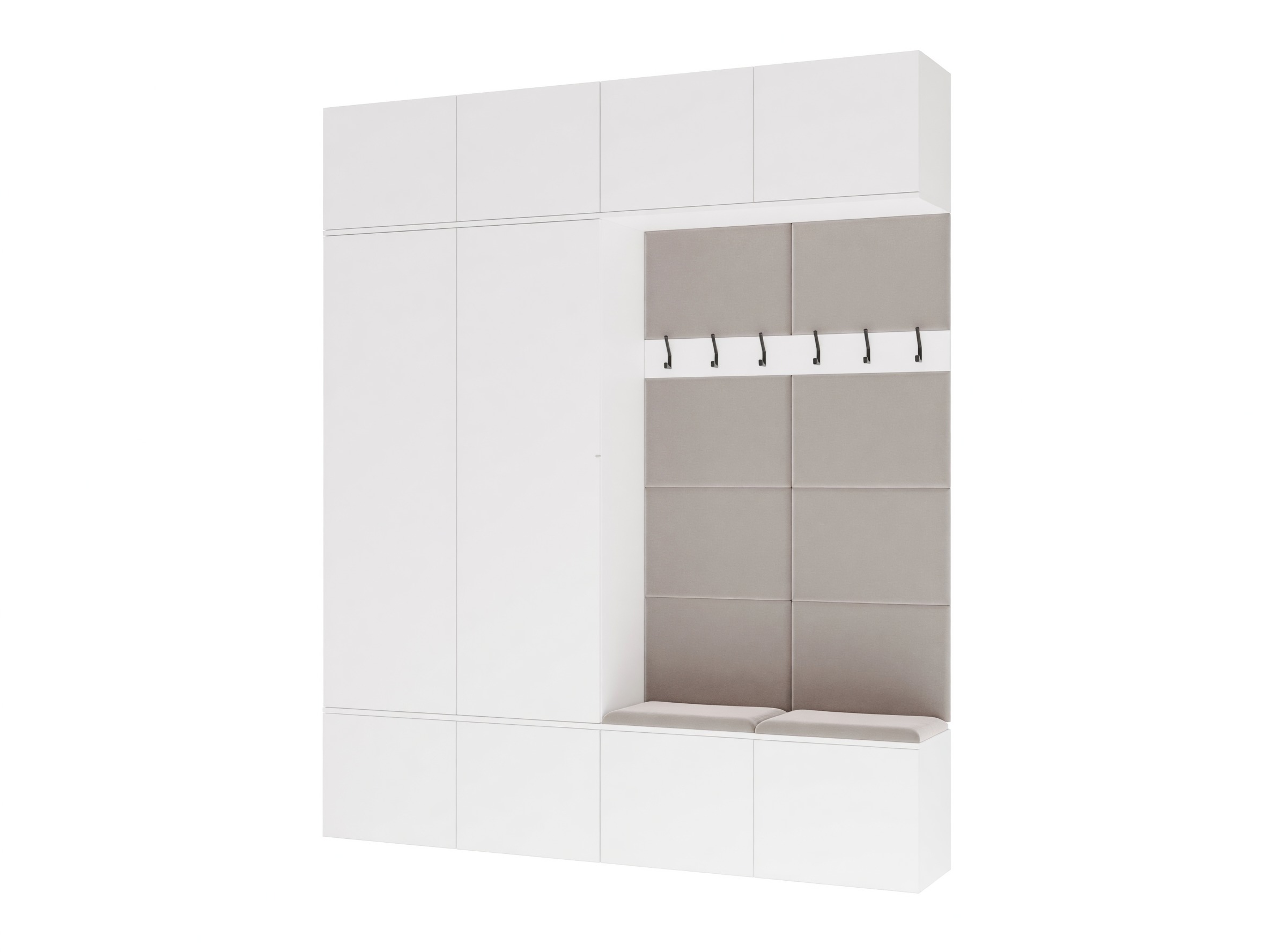 Set arredo da corridoio Domtori 114 (Bianco)