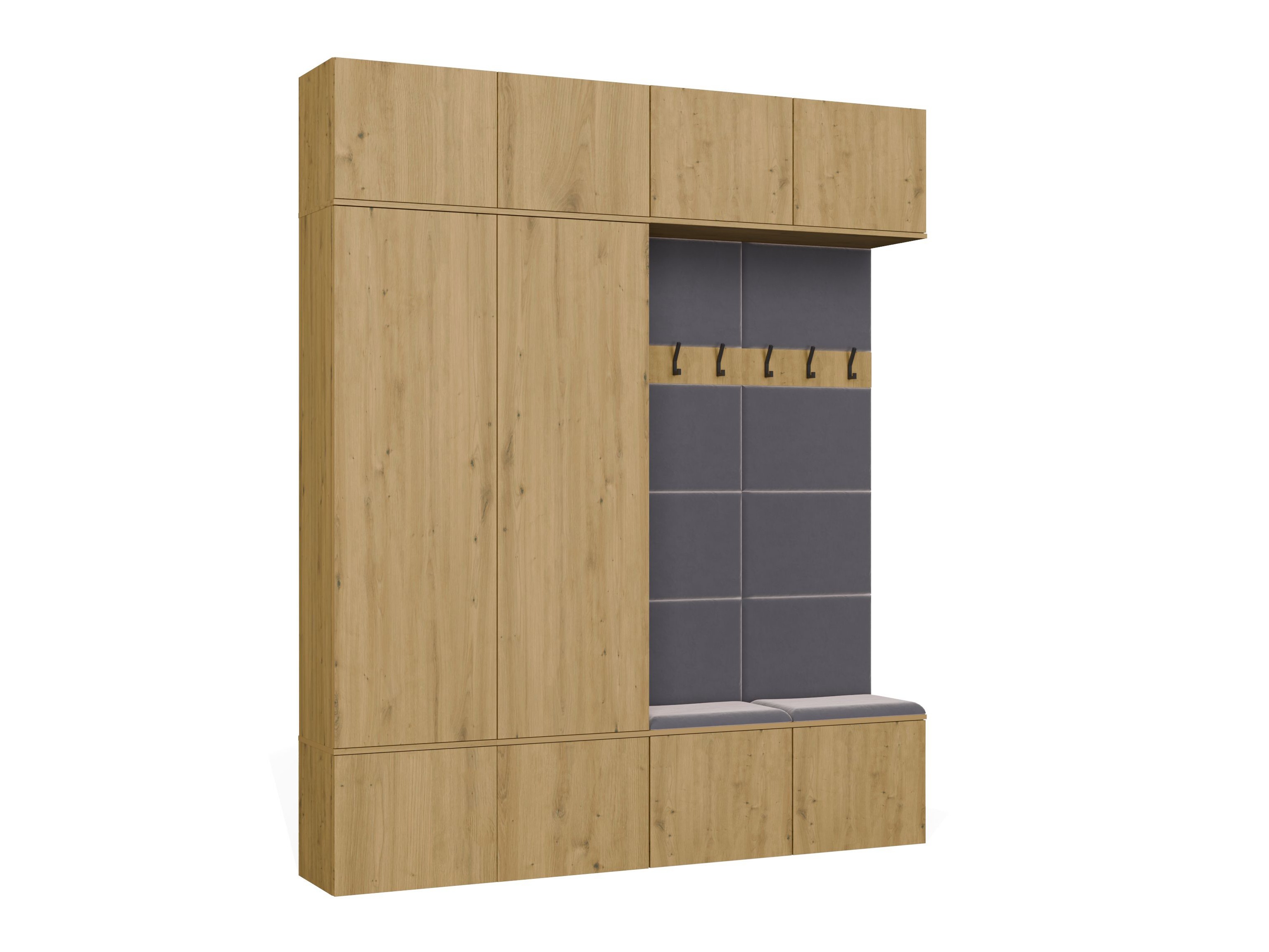 Set arredo da corridoio Domtori 114 (Rovere Artisan)